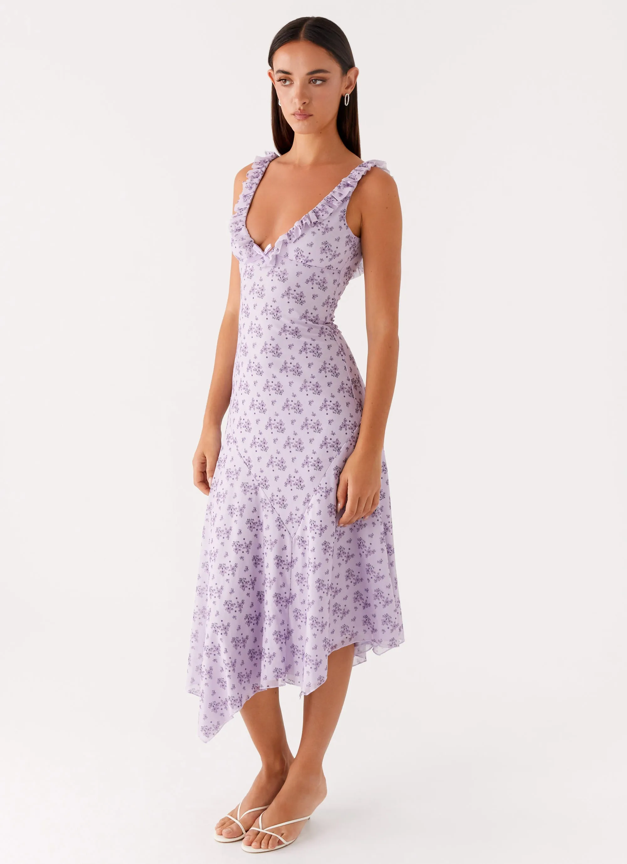 Asteri Midi Dress - Lavender Meadow Basic Warm Soft Touch