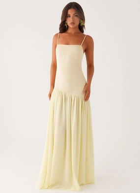 Social Charm Asteria Maxi Dress - Yellow