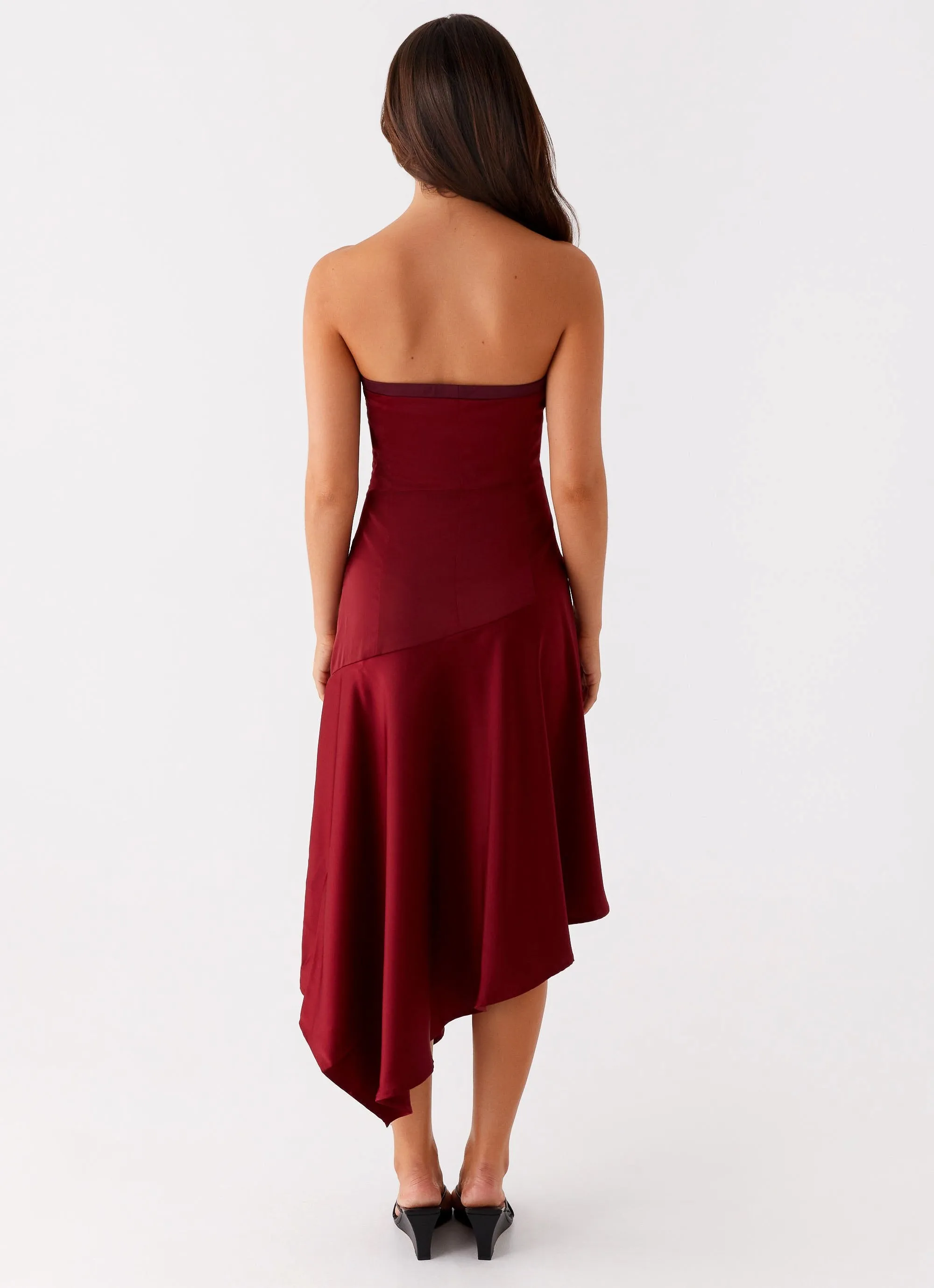 LayeredHemline Matisse Midi Dress - Red
