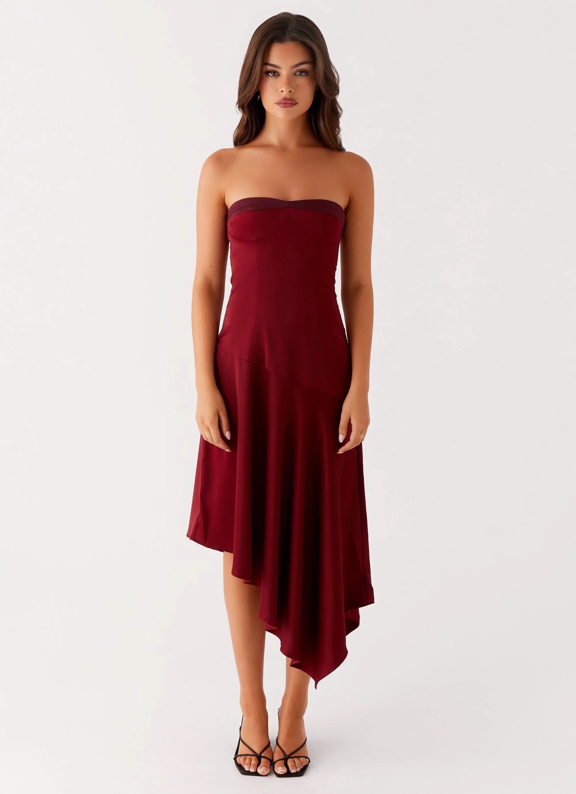 Matisse Midi Dress - Red Effortless Layer Wear Chic Energy