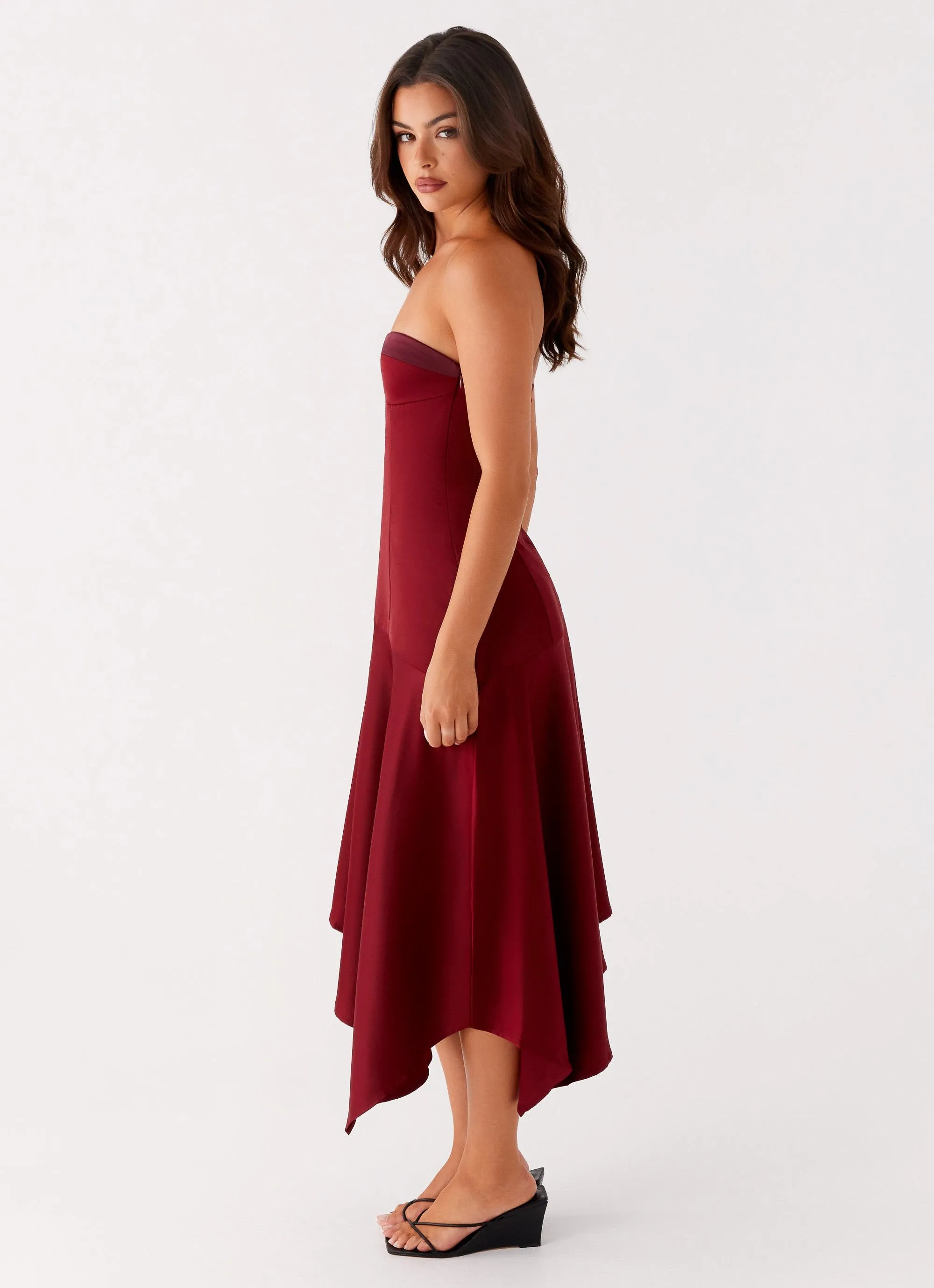Warm Palette Matisse Midi Dress - Red