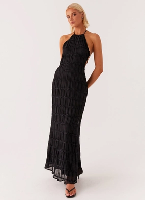 Soft and Smooth All Season Style Aullie Maxi Dress - Black