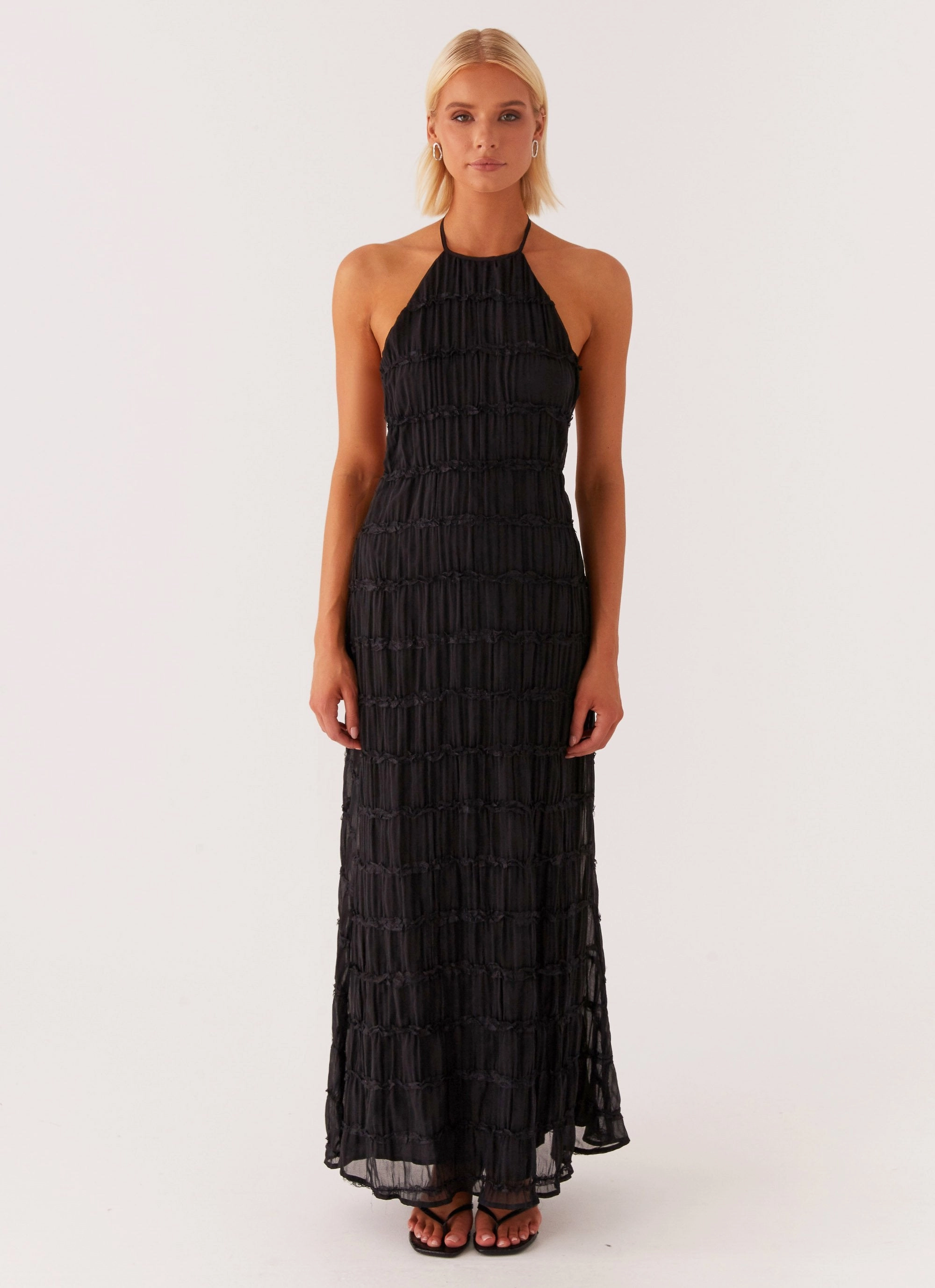 Aullie Maxi Dress - Black Office Casual