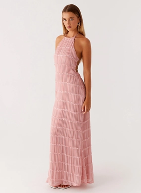 Aullie Maxi Dress - Pink Light Shape