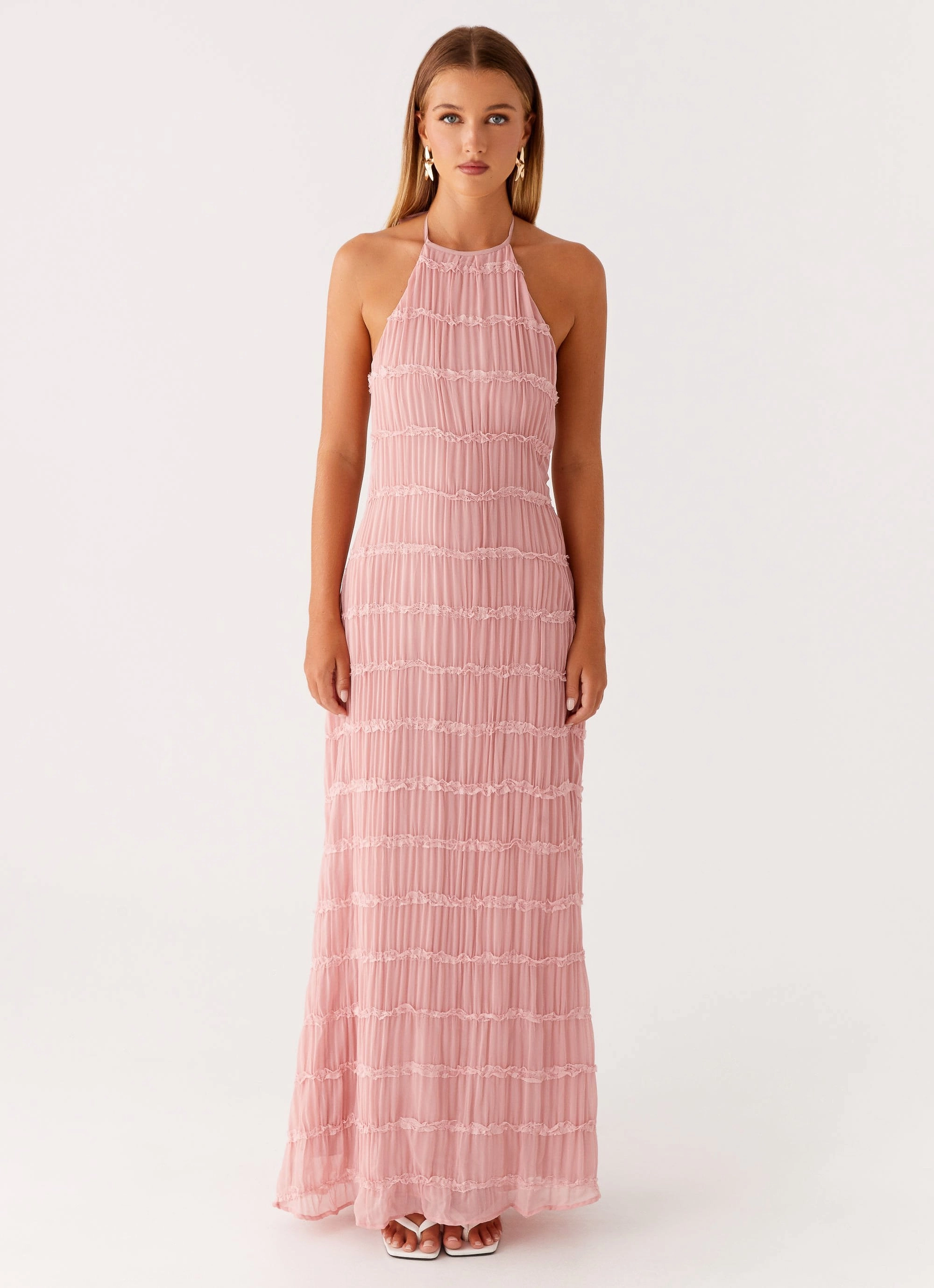Aullie Maxi Dress - Pink Comfy Fit Wear