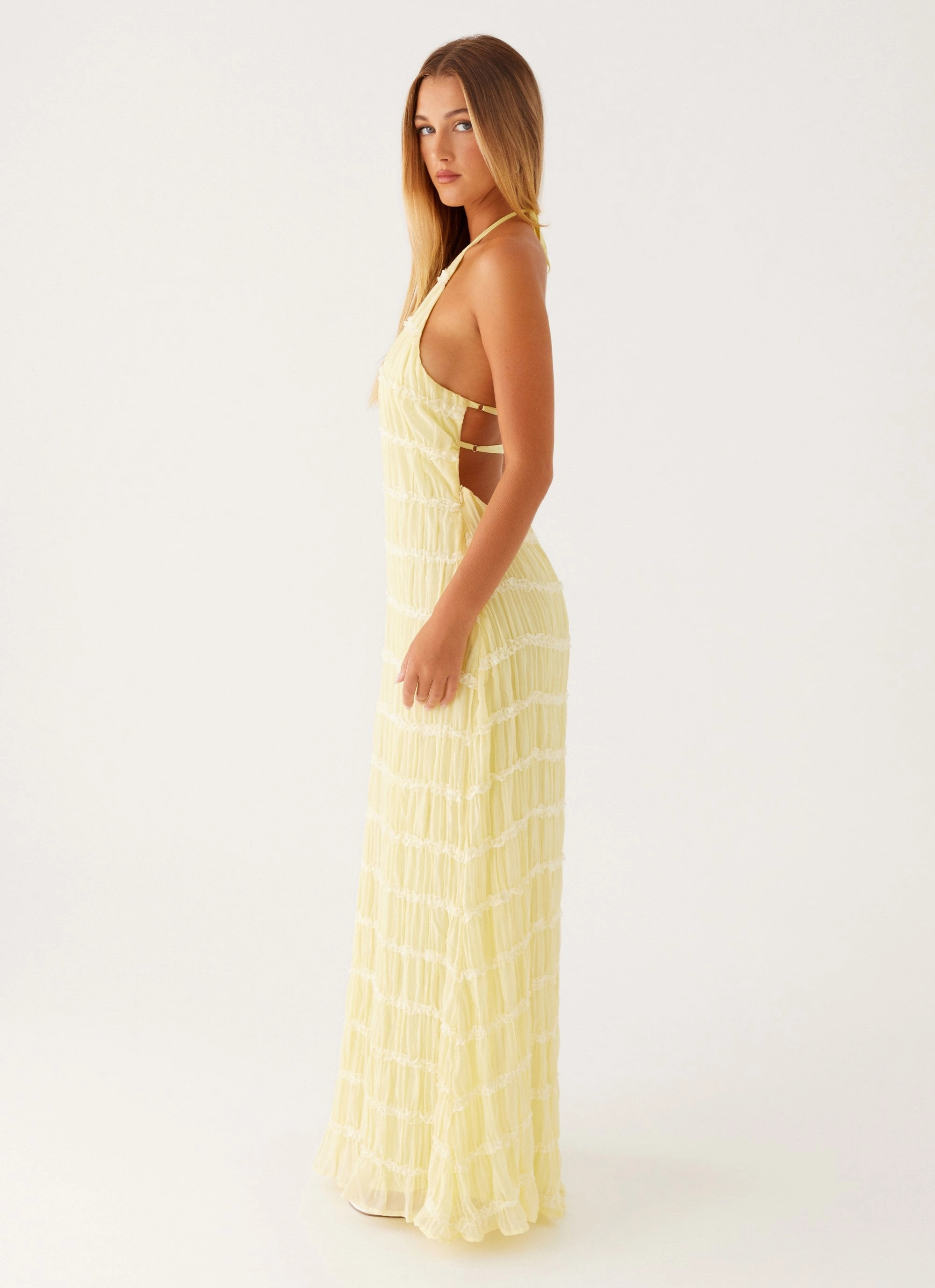 Aullie Maxi Dress - Yellow Light Mood