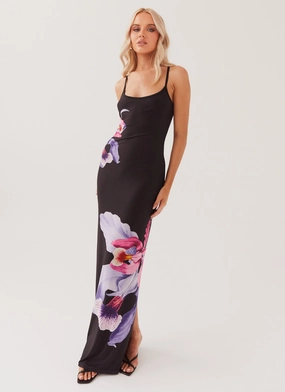 Work Fit Bad News Mesh Maxi Dress - Black Tulip