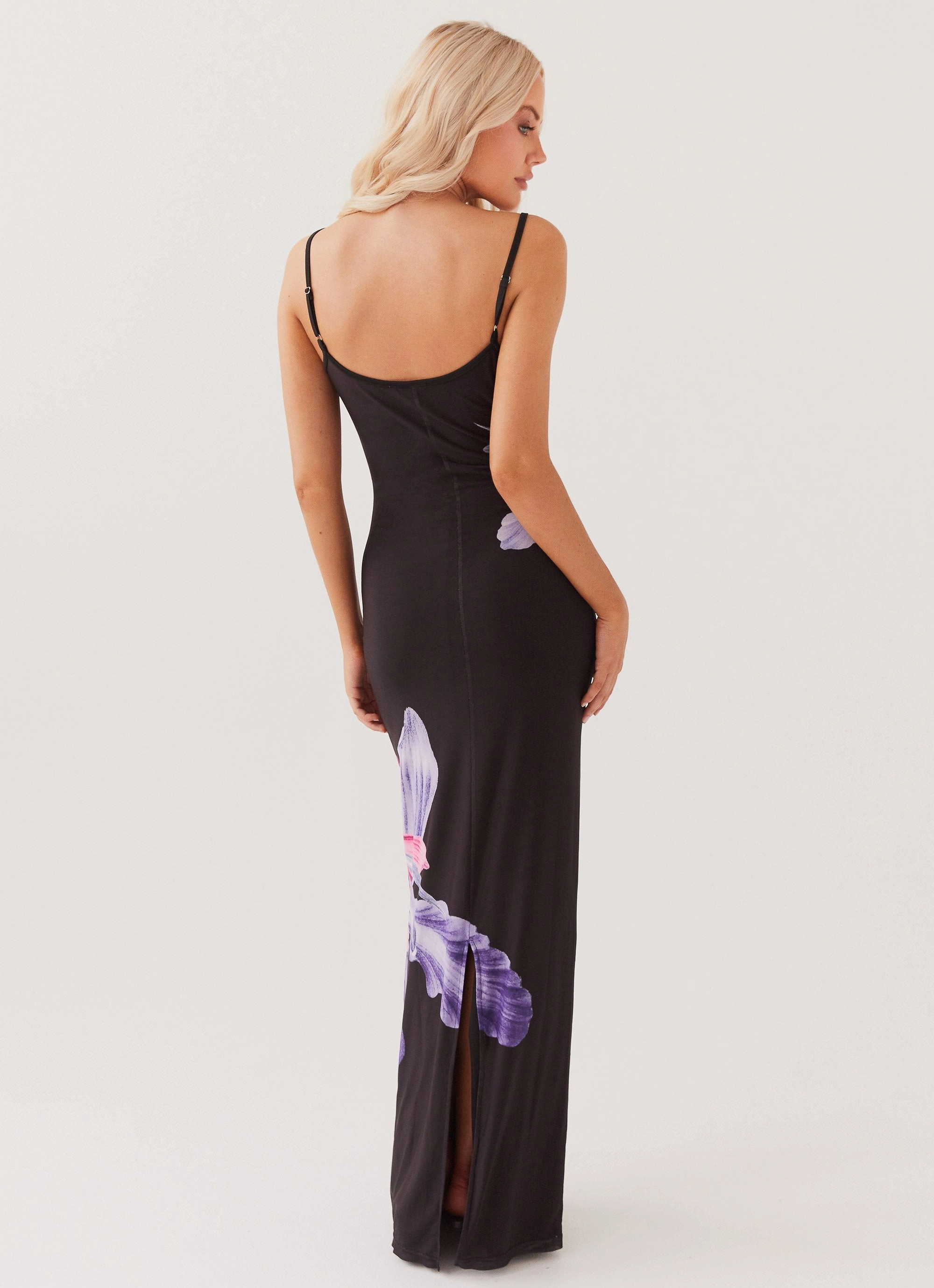 Lounge Style Lounge Ready Bad News Mesh Maxi Dress - Black Tulip