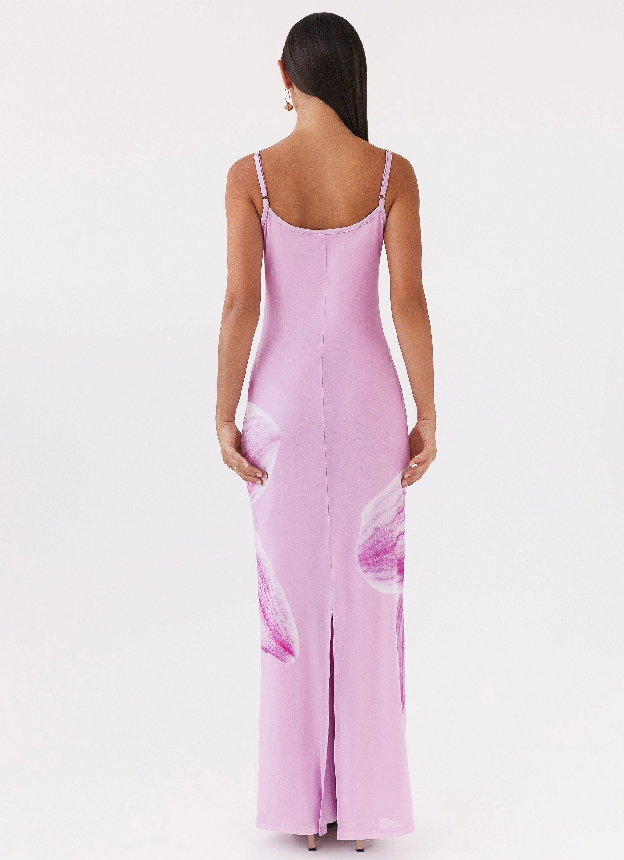 Smooth Texture Bad News Mesh Maxi Dress - Pink Magnolia