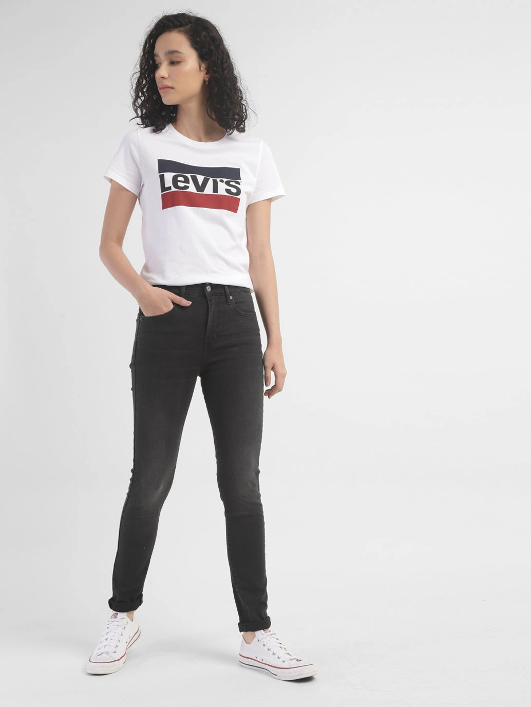 Timeless Look Modern Couple Look Women's 721 Black Skinny Fit High Rise Jeans