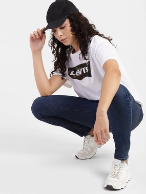 Women's 711 Blue Skinny Fit Mid Rise Jeans Neutral Lightweight