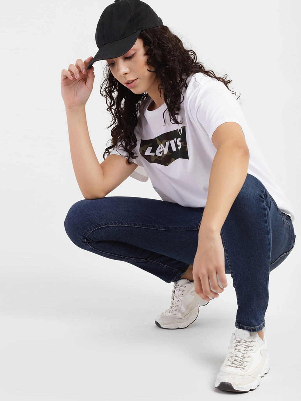 Women's 711 Blue Skinny Fit Mid Rise Jeans Neutral Lightweight