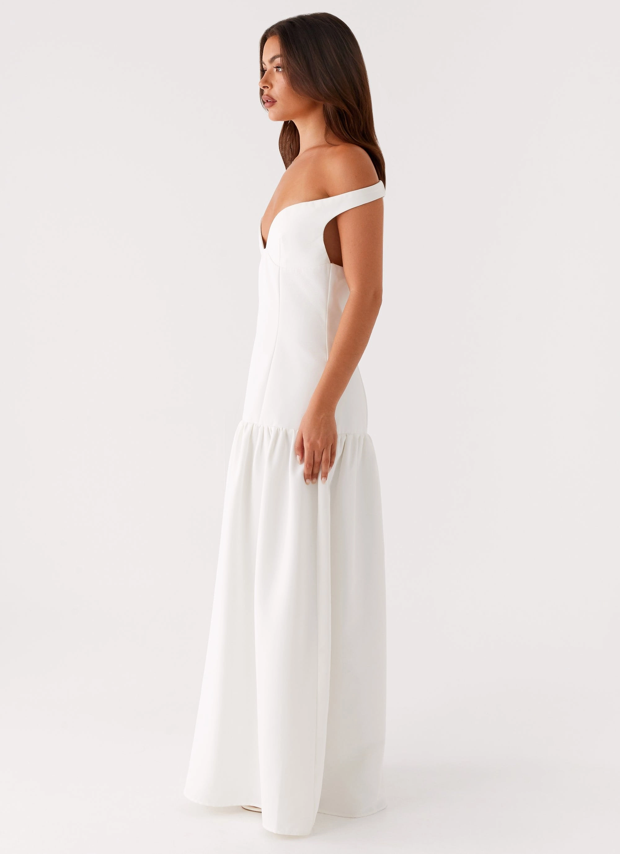 Warm-Layer Basel Maxi Dress - White