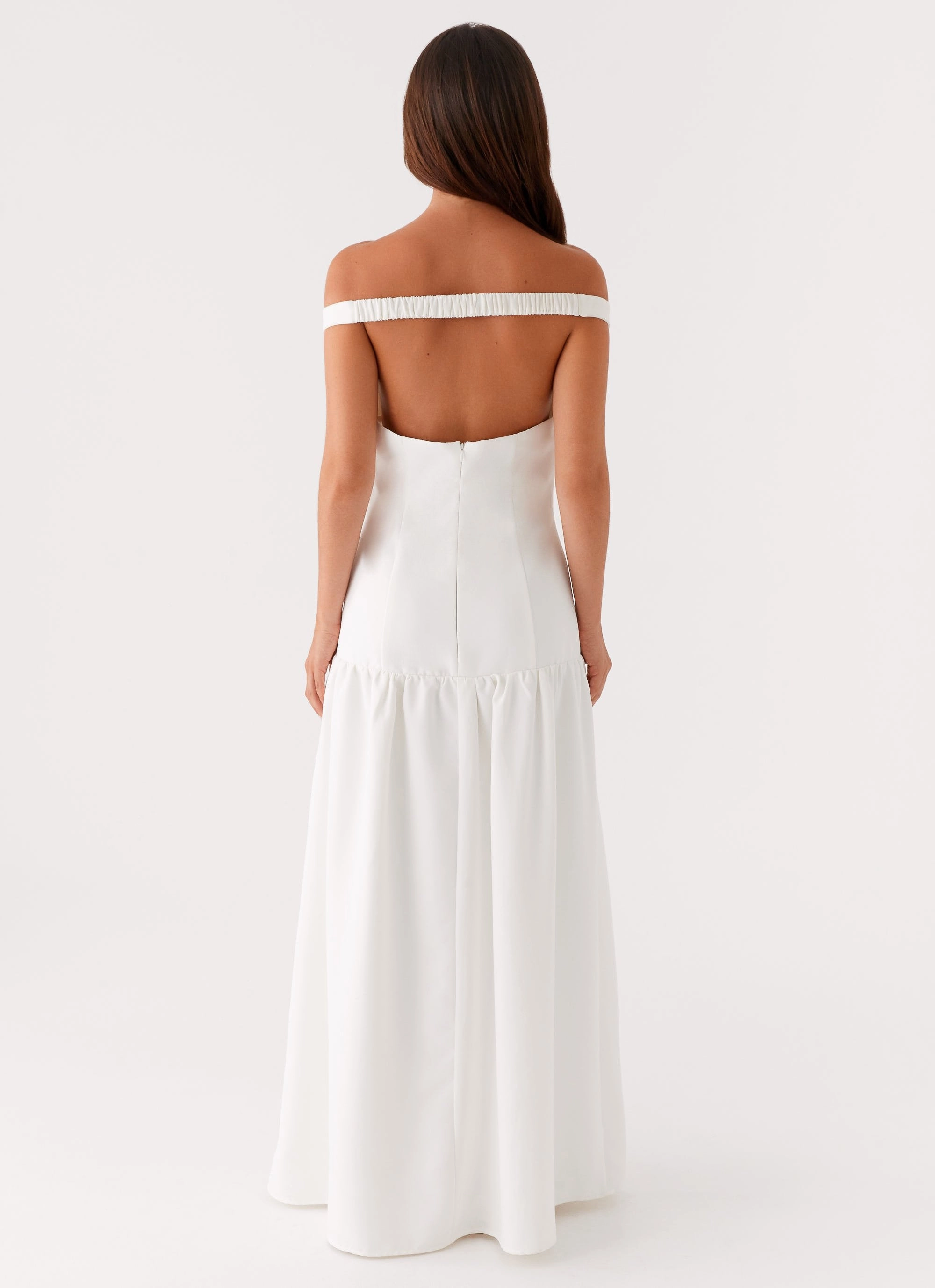 Basel Maxi Dress - White Anniversary-Event Sleek Layer