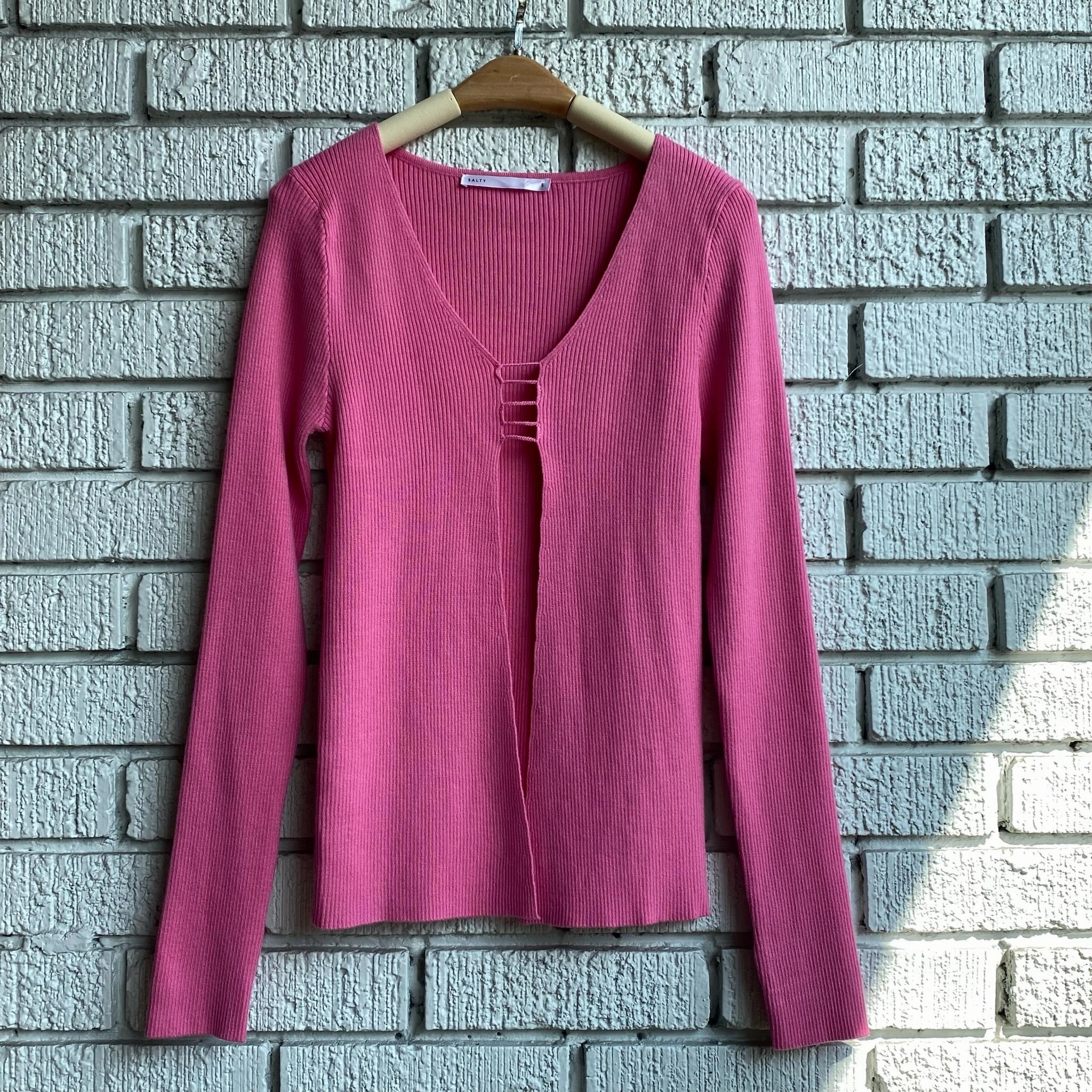 CHIC Open Front Sweater Stretchy Fit