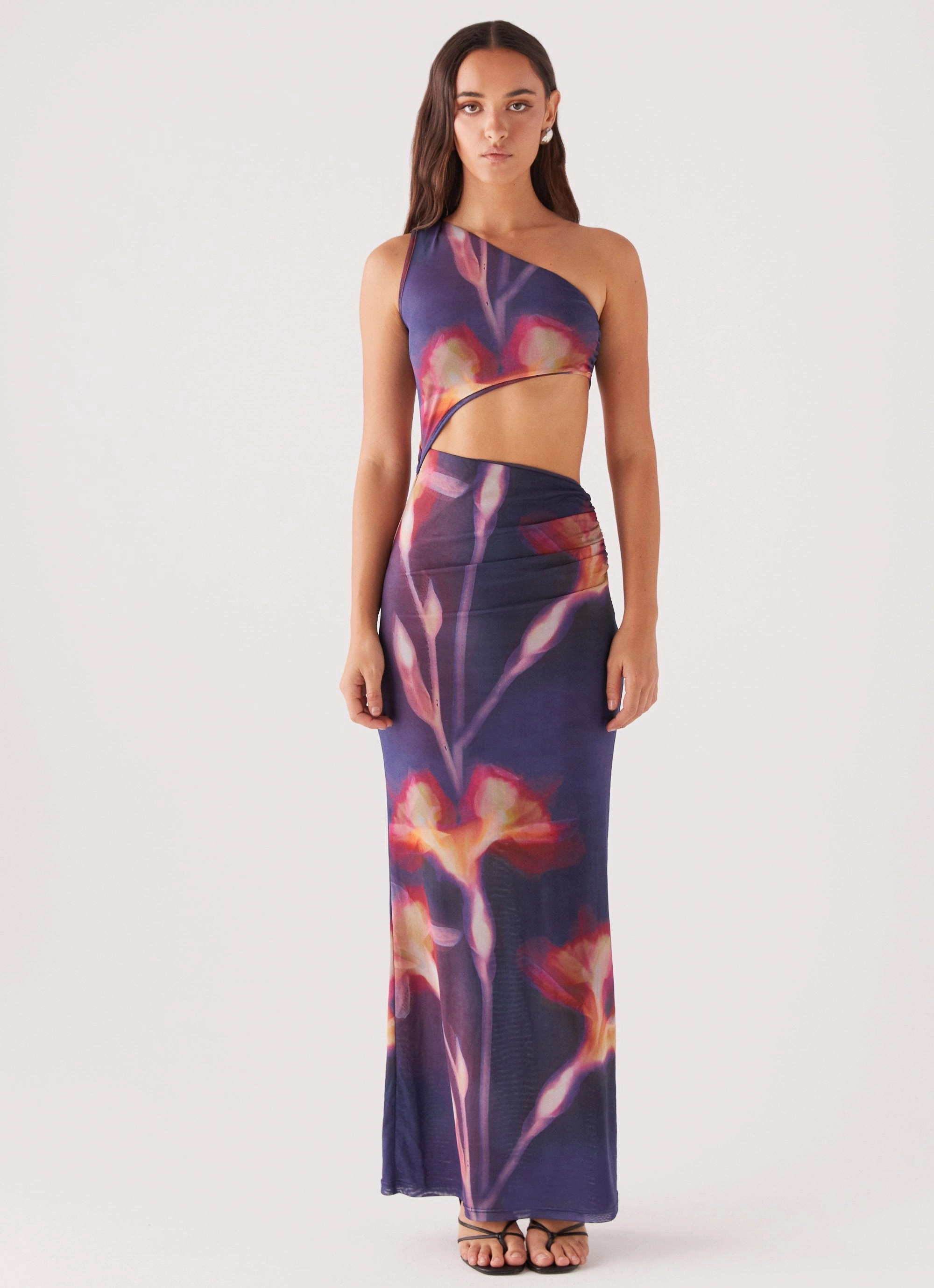 Shadows In The Sun Mesh Maxi Dress - Ember Rose Airy Drape
