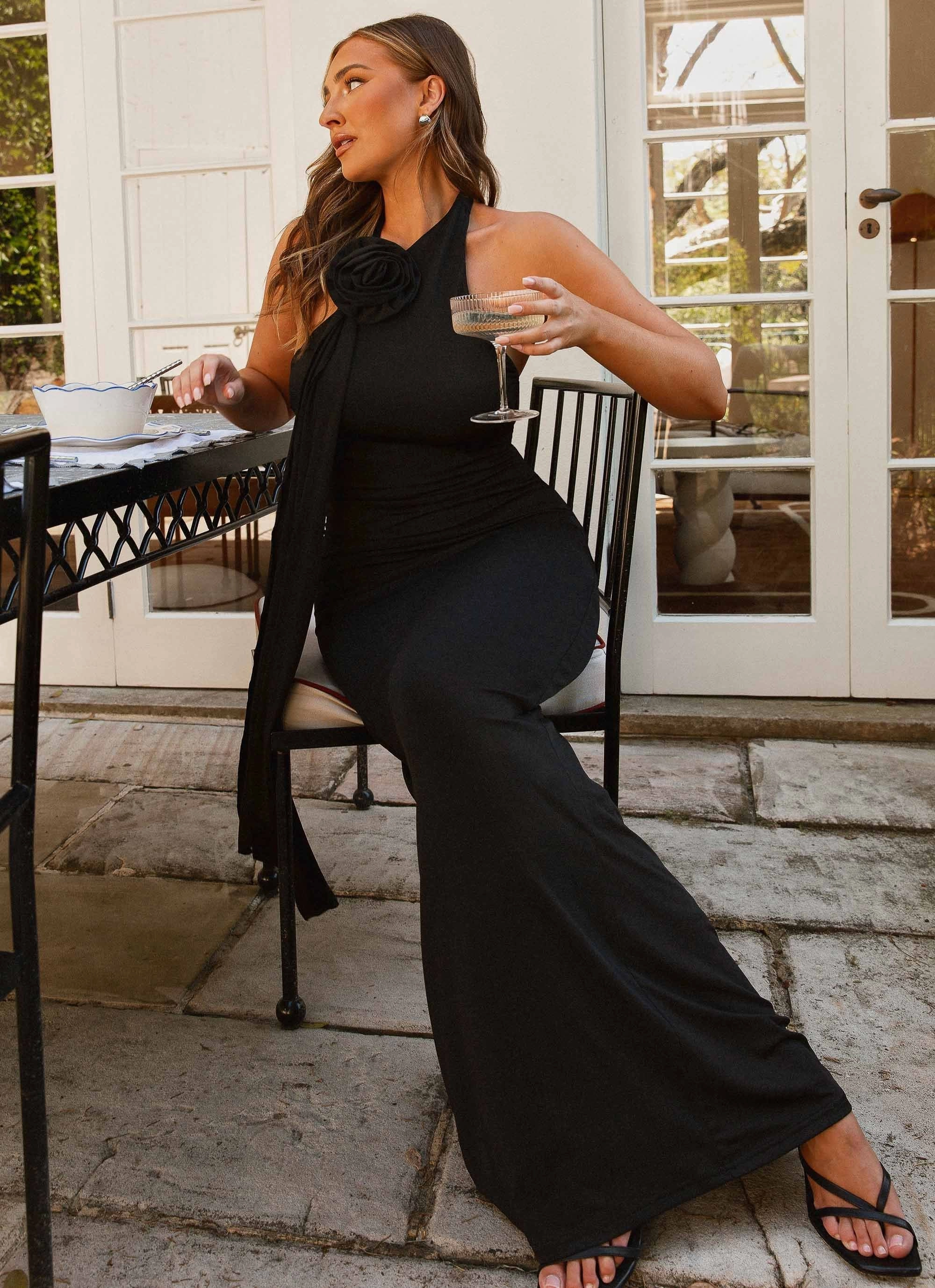 Minimal Motion Pure Angel Maxi Dress - Shadow