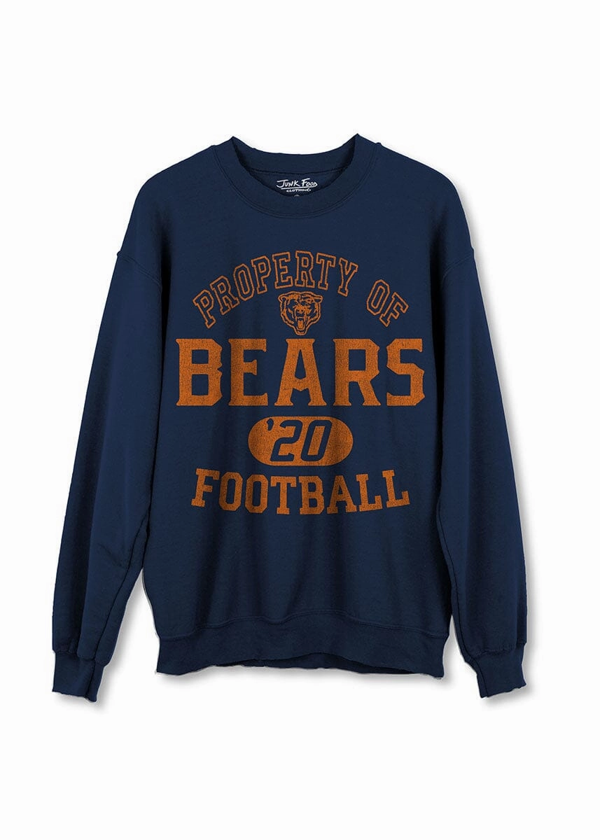 Bears Property Fleece Crewneck - Navy Flexible Waist Cozy Fabric