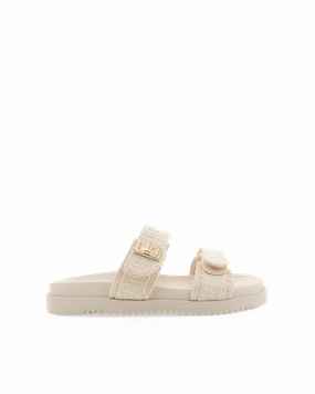 Sporty Sandals for Summer Summer Footwear for Men AMYLEE WIDE FIT - NATURAL RAFFIA