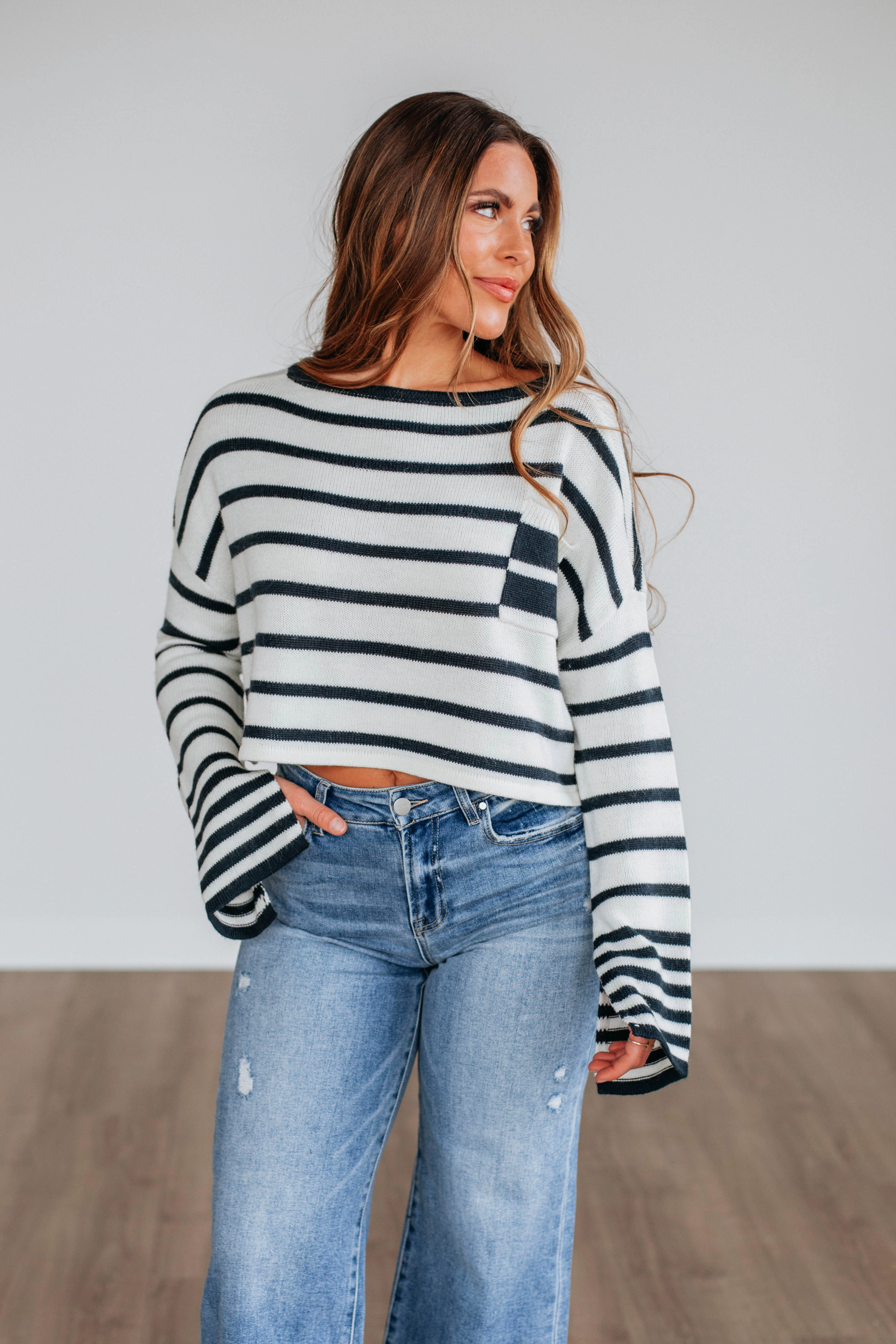Effortless Comfort Wear Comfy Vibes Bekah Striped Sweater