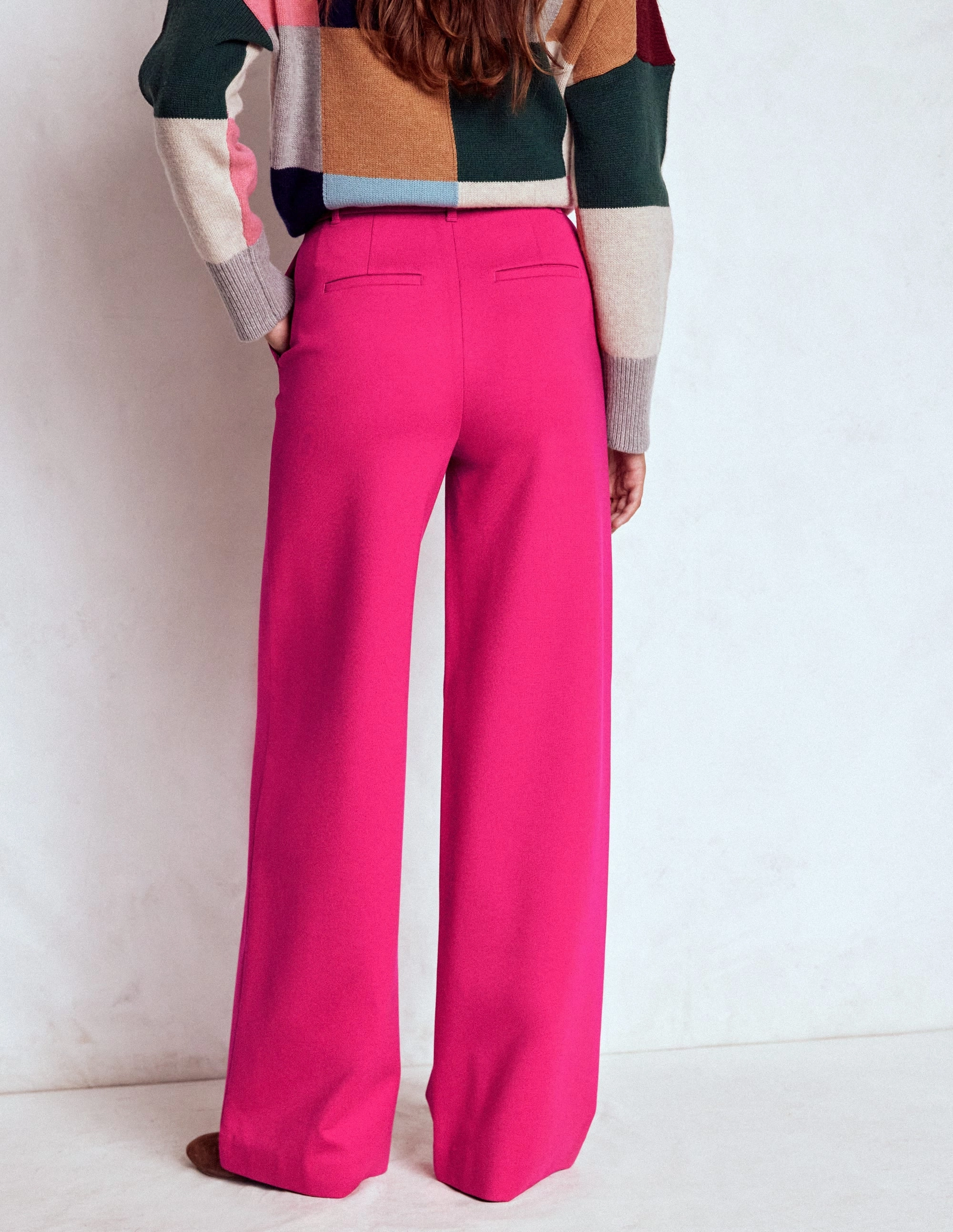 Belgravia Ponte Trousers-Vibrant Pink Sweat Resistant