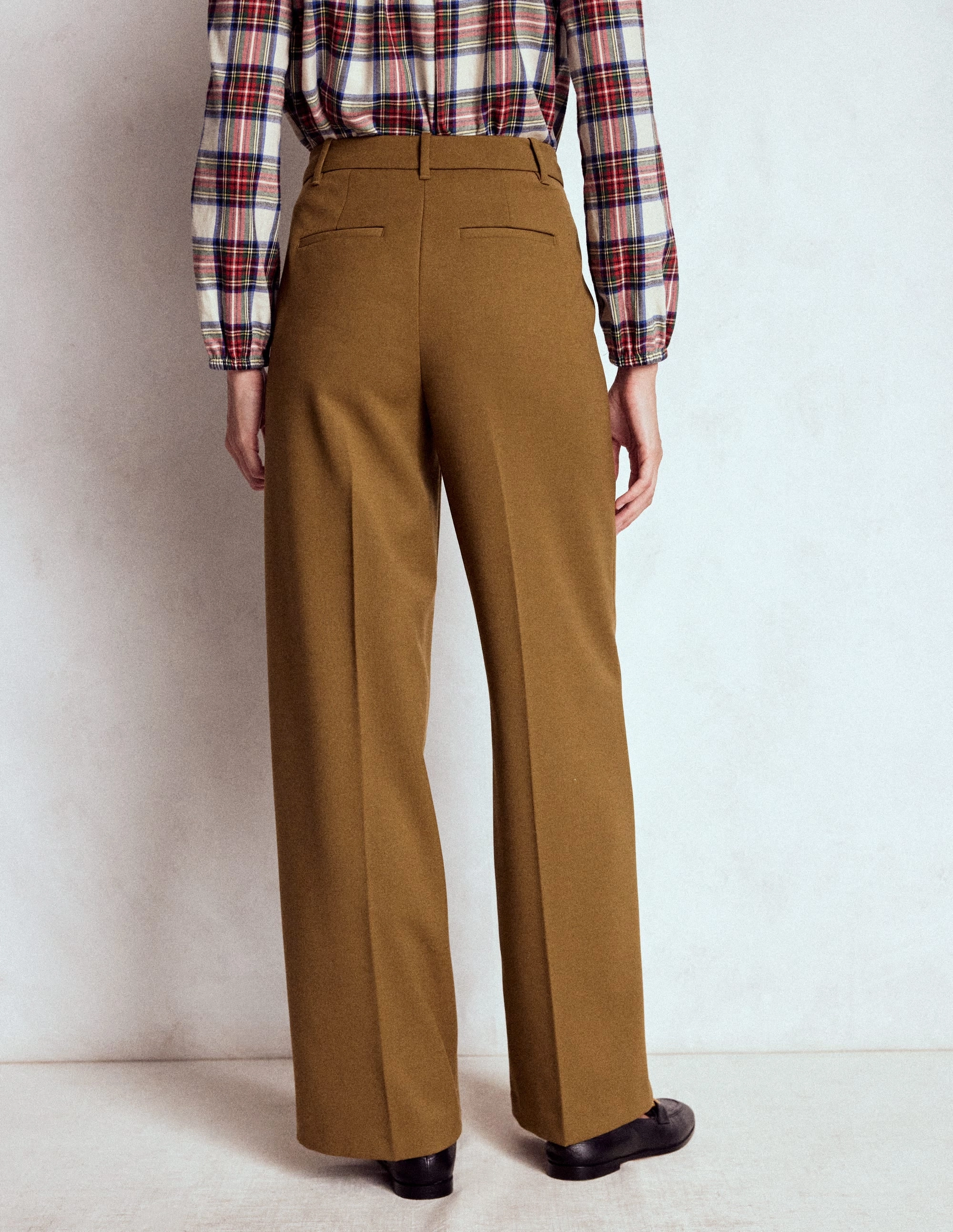 Clean Fit Belgravia Tailored Trousers-Tobacco
