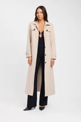 Long Lasting Shape Retention Flexible Knit Berlin Button Trench