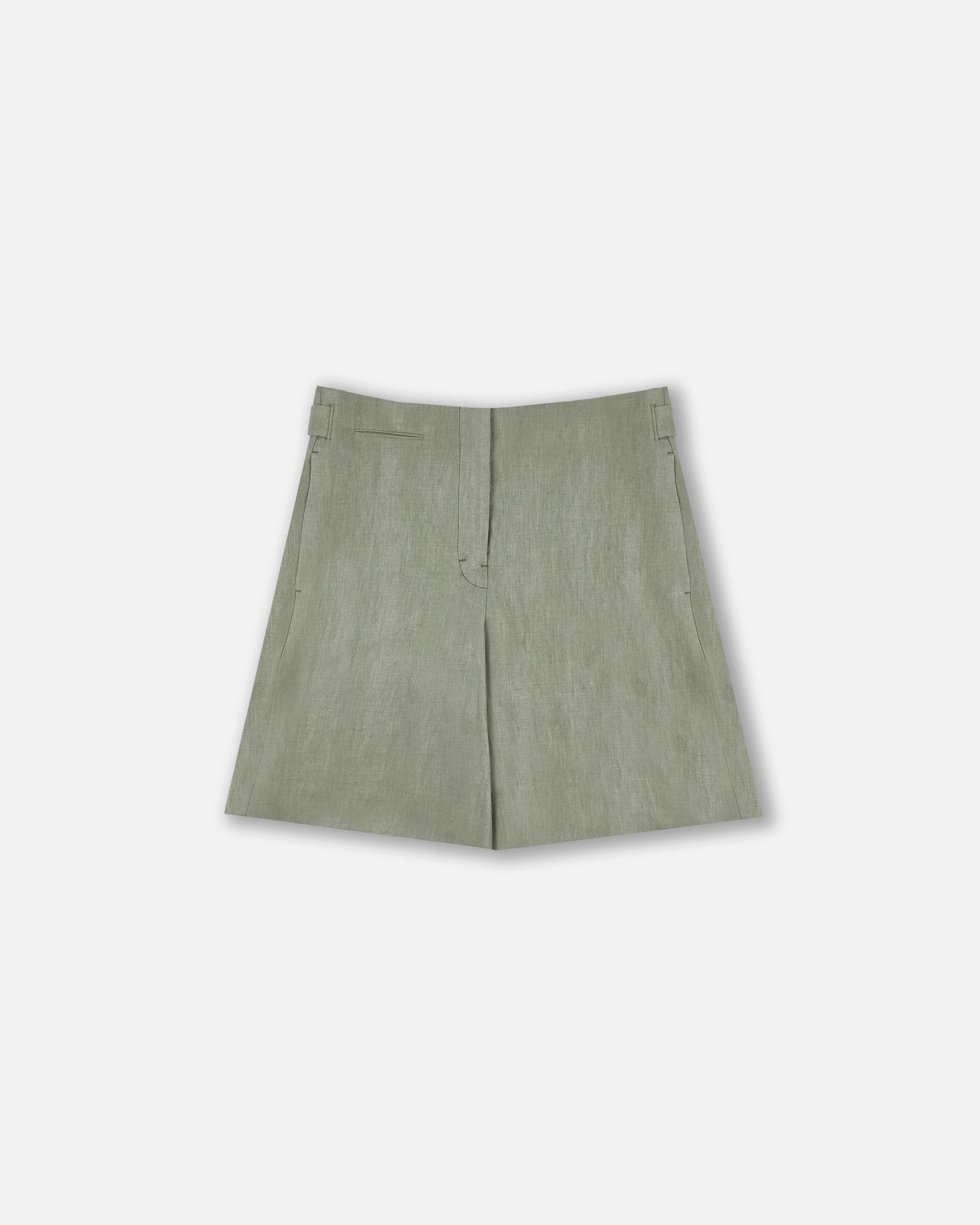 Bermuda shorts in linen Anti Static Fabric