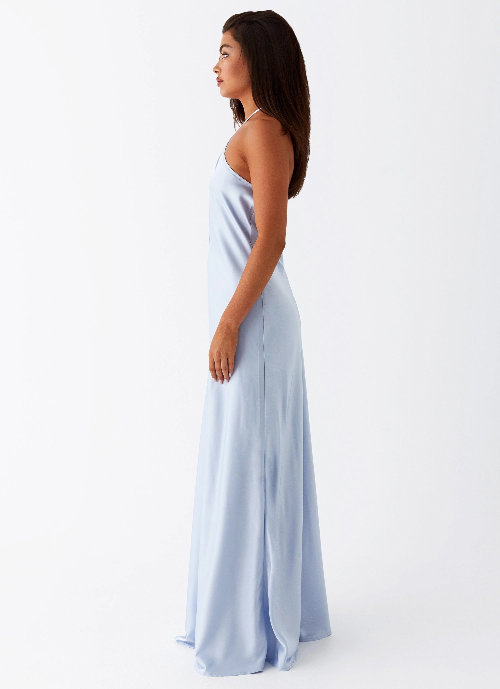 Cozy and Comfortable Easy Movement Noir Symphony Maxi Dress - Ice Blue