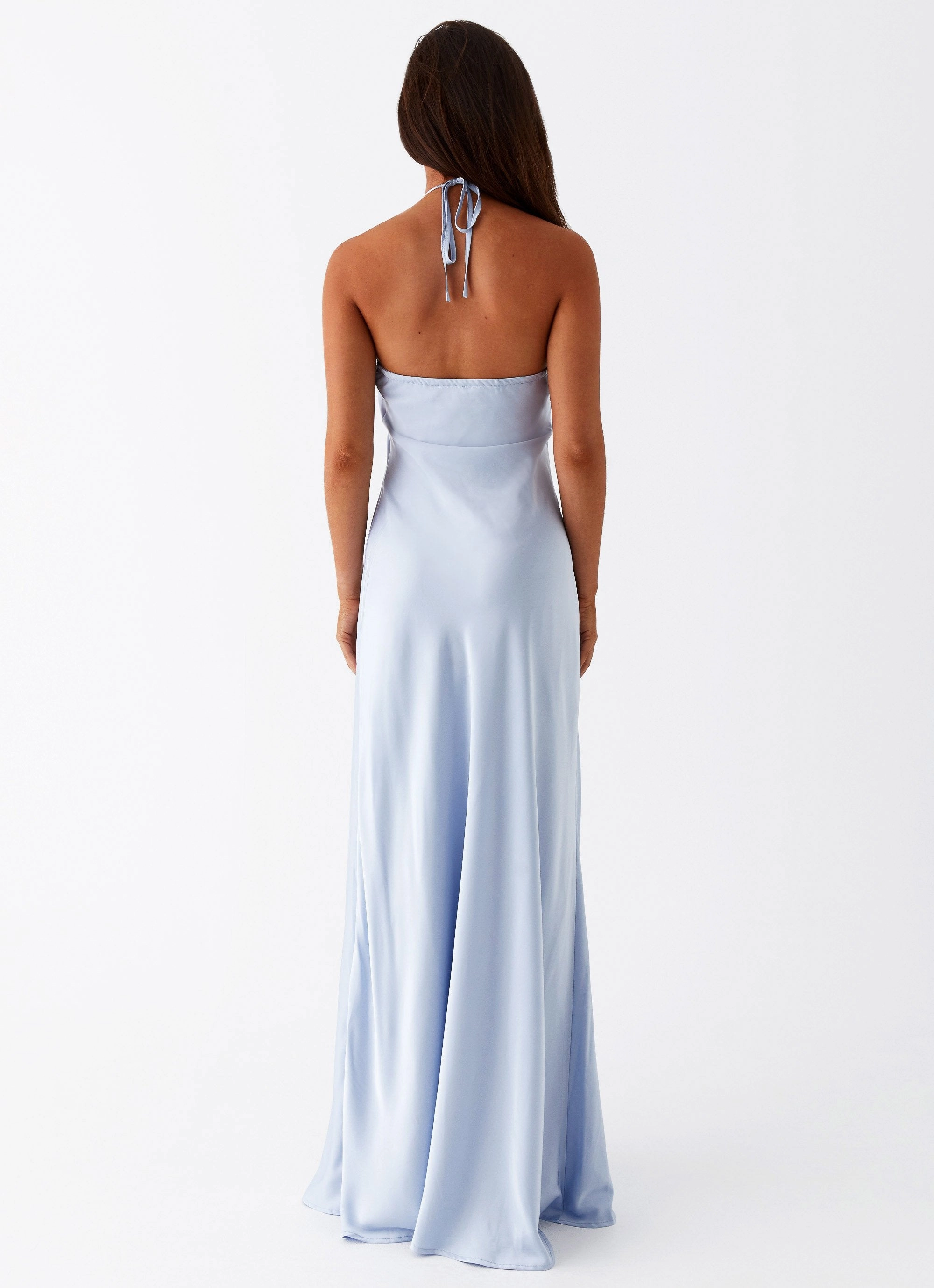 Designer-Label Noir Symphony Maxi Dress - Ice Blue