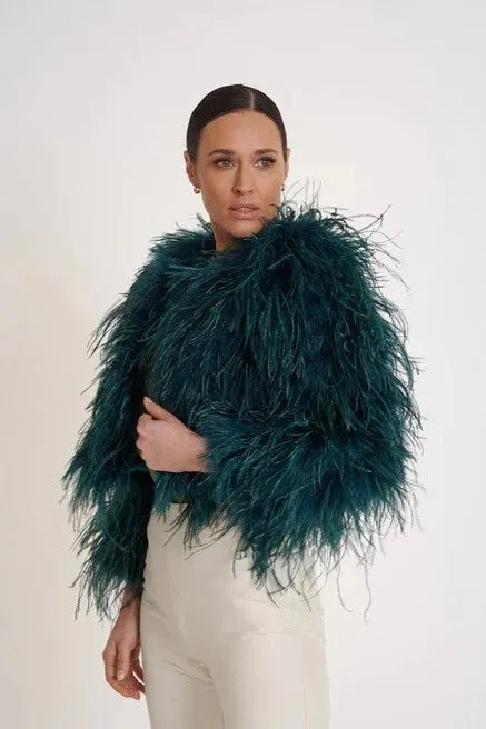 Birds of a Feather - BOAFC046 Dita Ostrich Jacket Convertible Collar Style