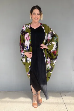 Blanc - T543 Swann Kimono Cozy Hood Detail