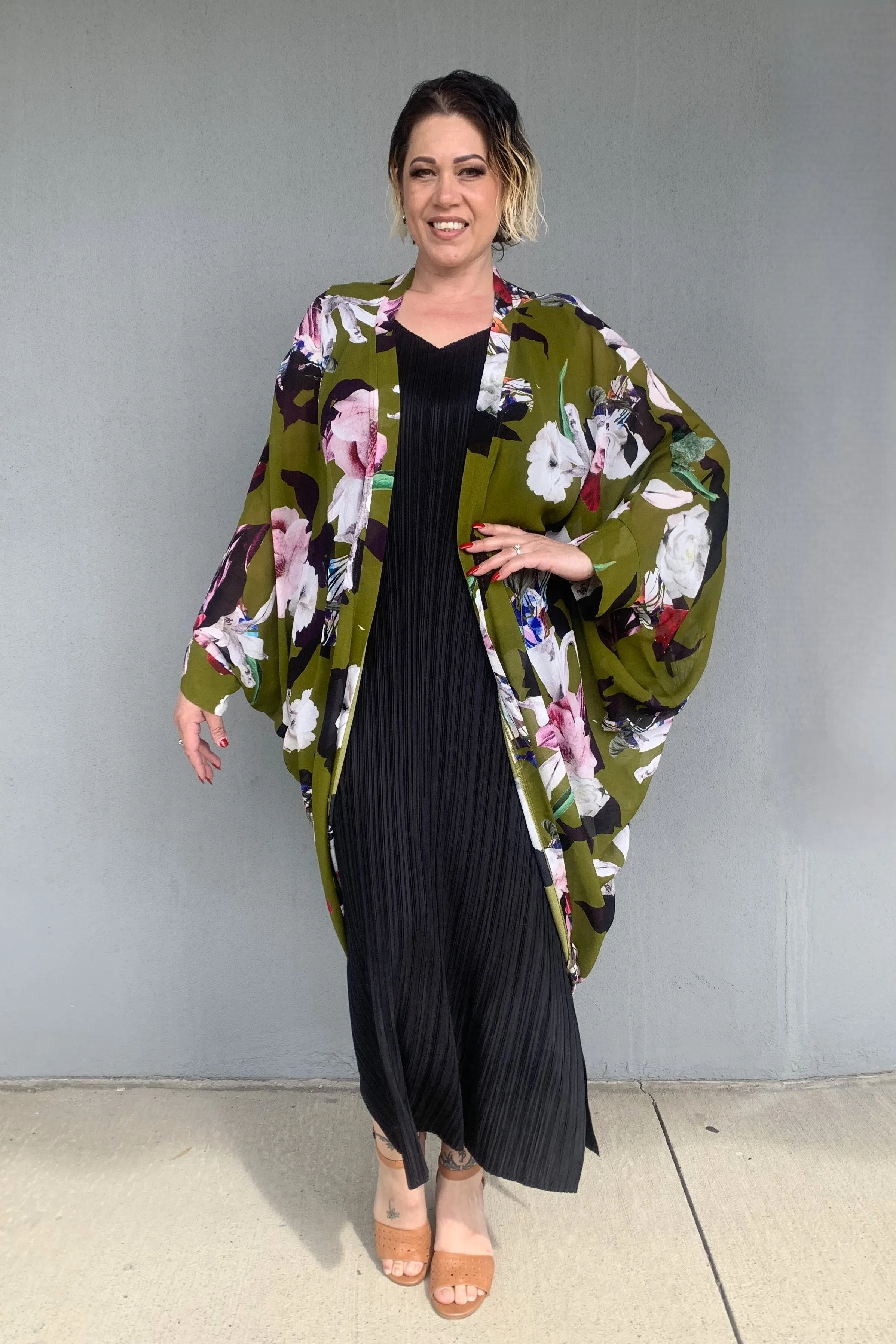 Blanc - T543 Swann Kimono Functional Layer Piece QuickAccessPockets