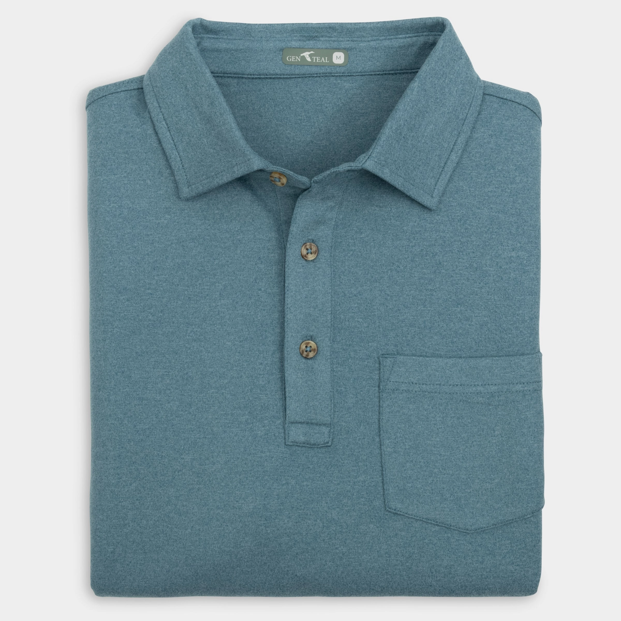 Dress Up Or Down Performance Wear Blue Wander Long Sleeve Polo