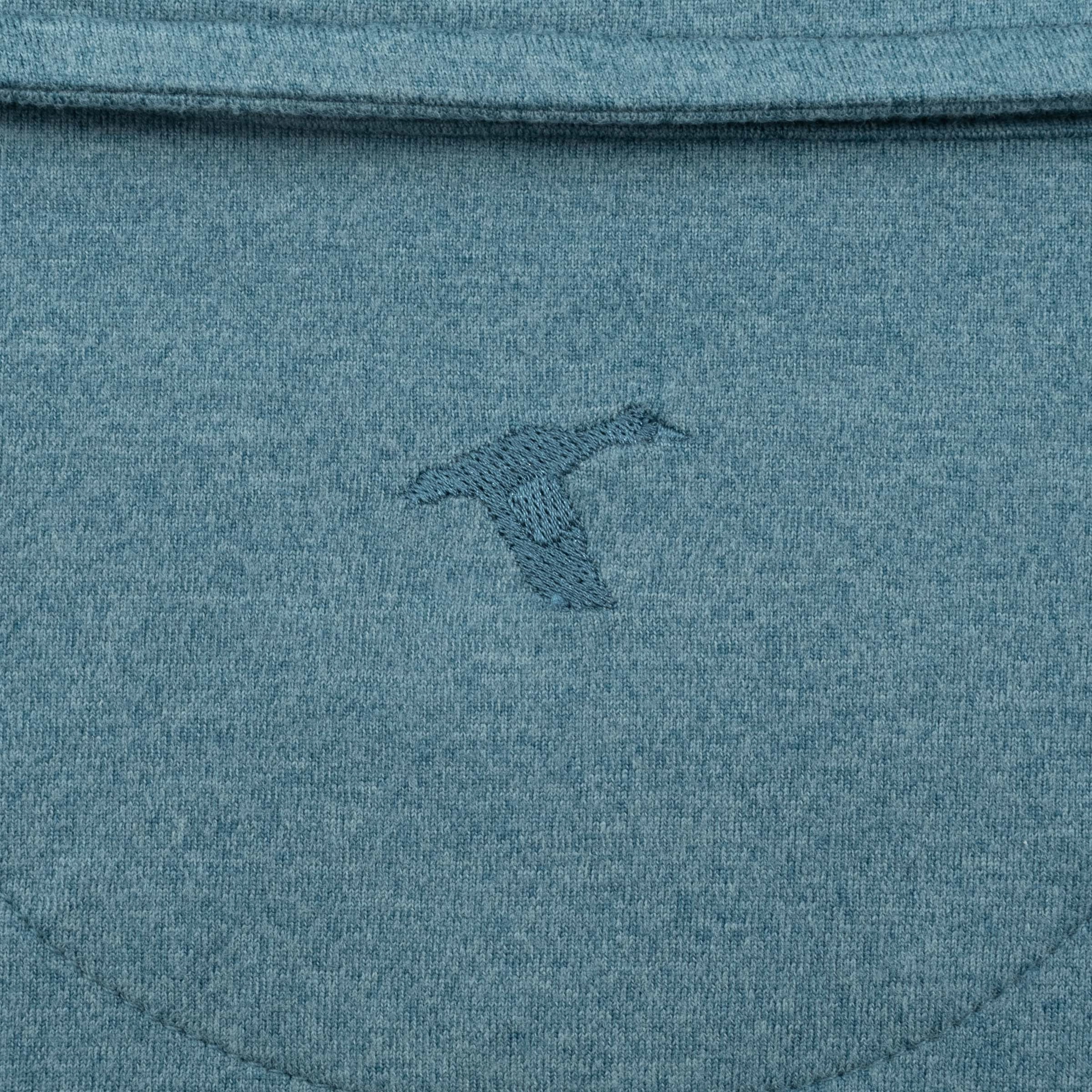 Blue Wander Long Sleeve Polo Sporty Style