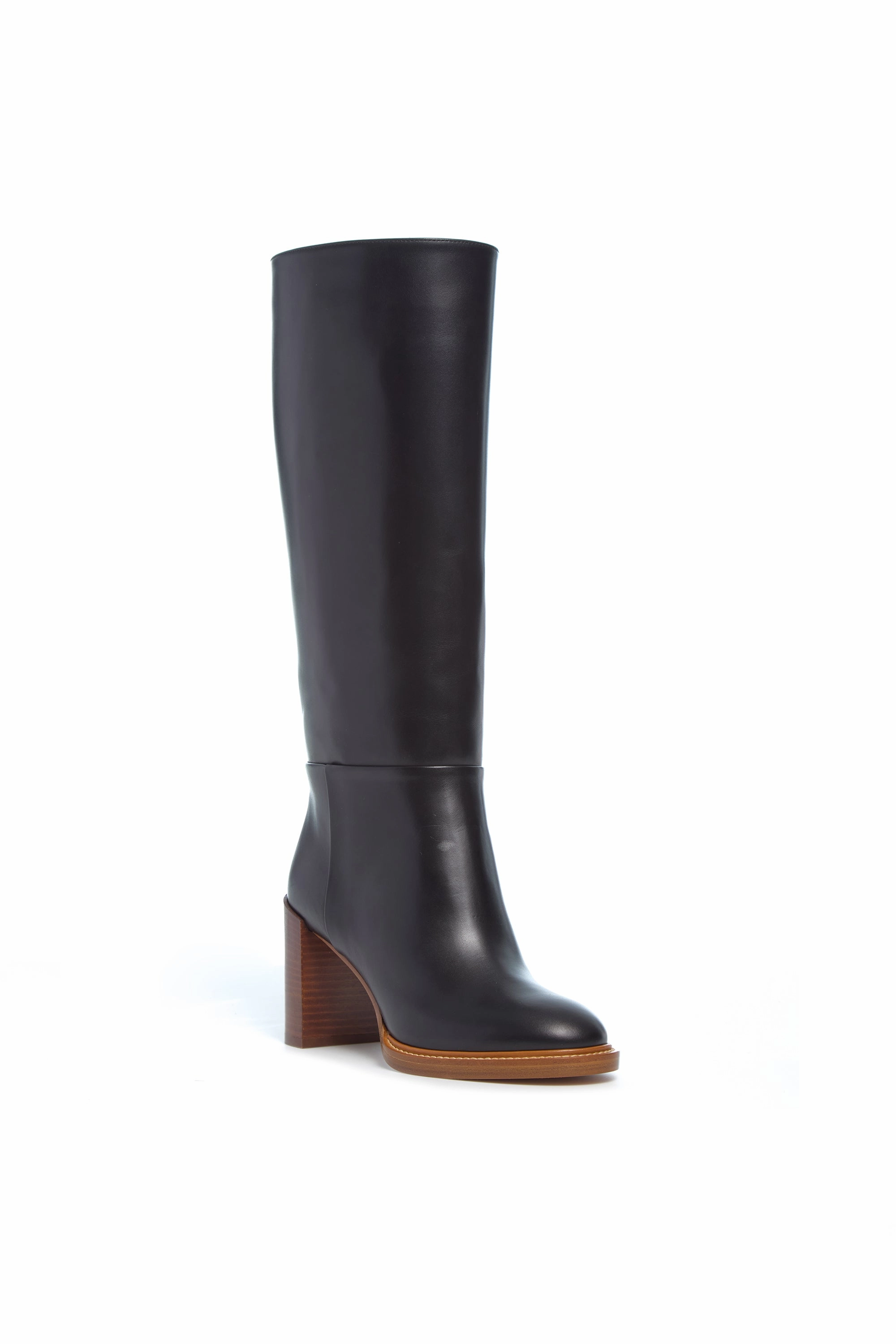 Bocca Knee-High Boot in Black Leather Anti Odor Trail Exploration Reinforced Form Weekend Wanderer