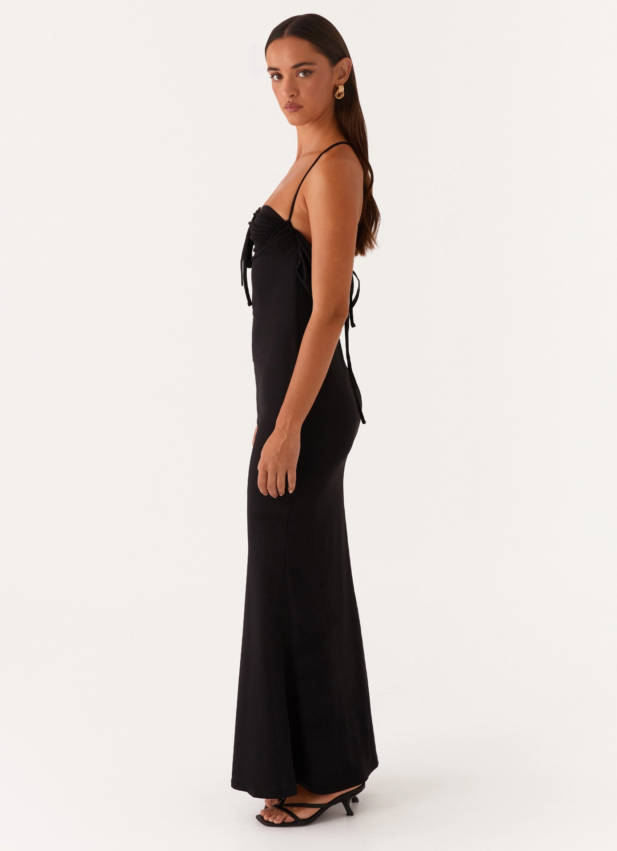 Bombshell Maxi Dress - Black City Flow