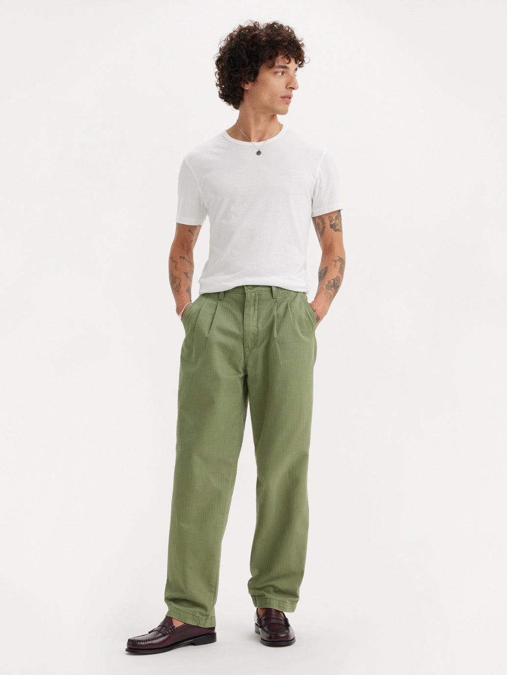 Men's Olive Regular Fit Chinos Chilly Day Layers UVProtectionCoating