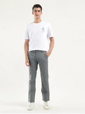 Practical Style Men's Grey Slim Fit Chinos
