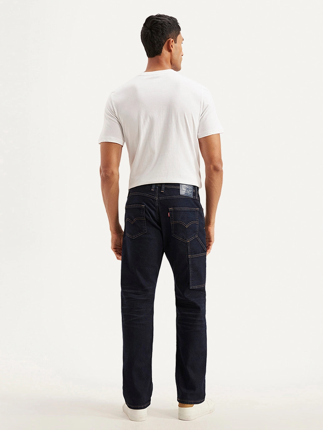 Stretch Recovery Men's 555 Navy Blue Relaxed Straight Mid Rise Utility  Jeans