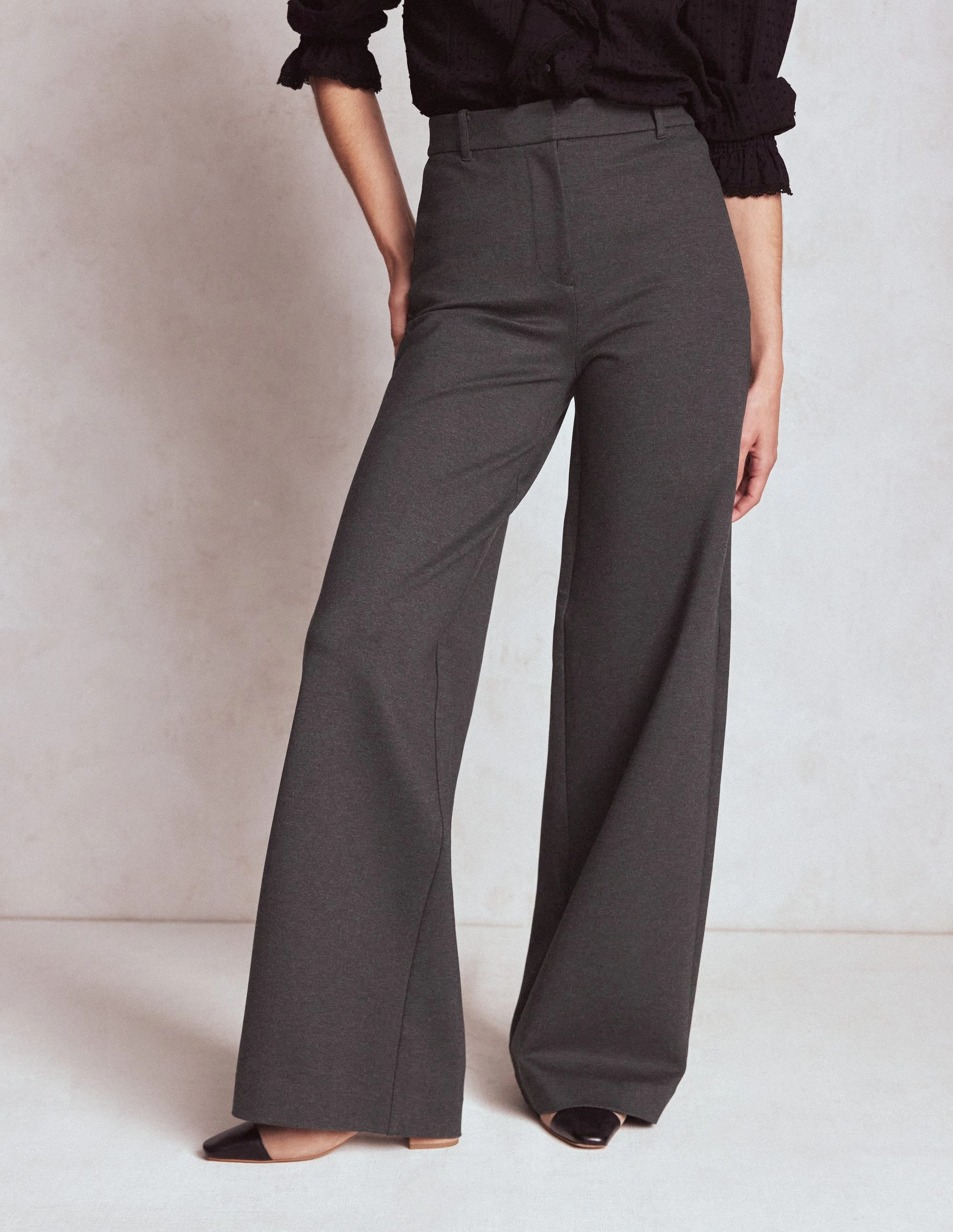 Belgravia Ponte Trousers-Charcoal Grey No Tag