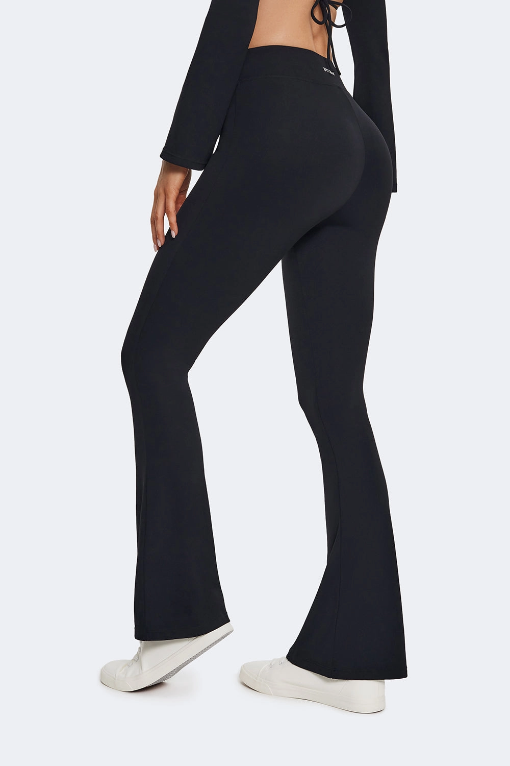 Relaxed Stretch Fit High-Waisted Flared Leggings