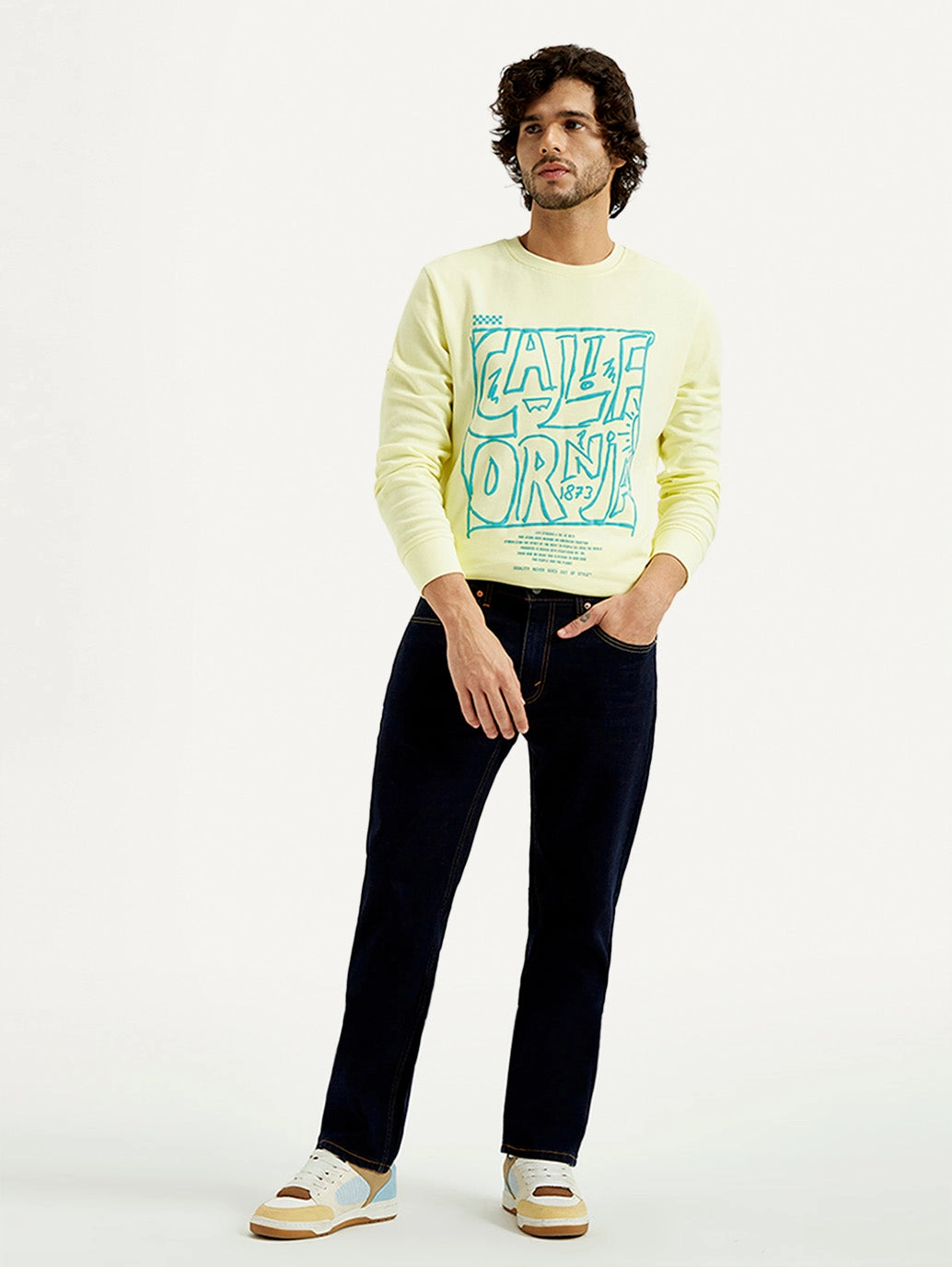 Reliable Layer Men's 505 Dark Indigo Straight Fit Mid Rise Jeans