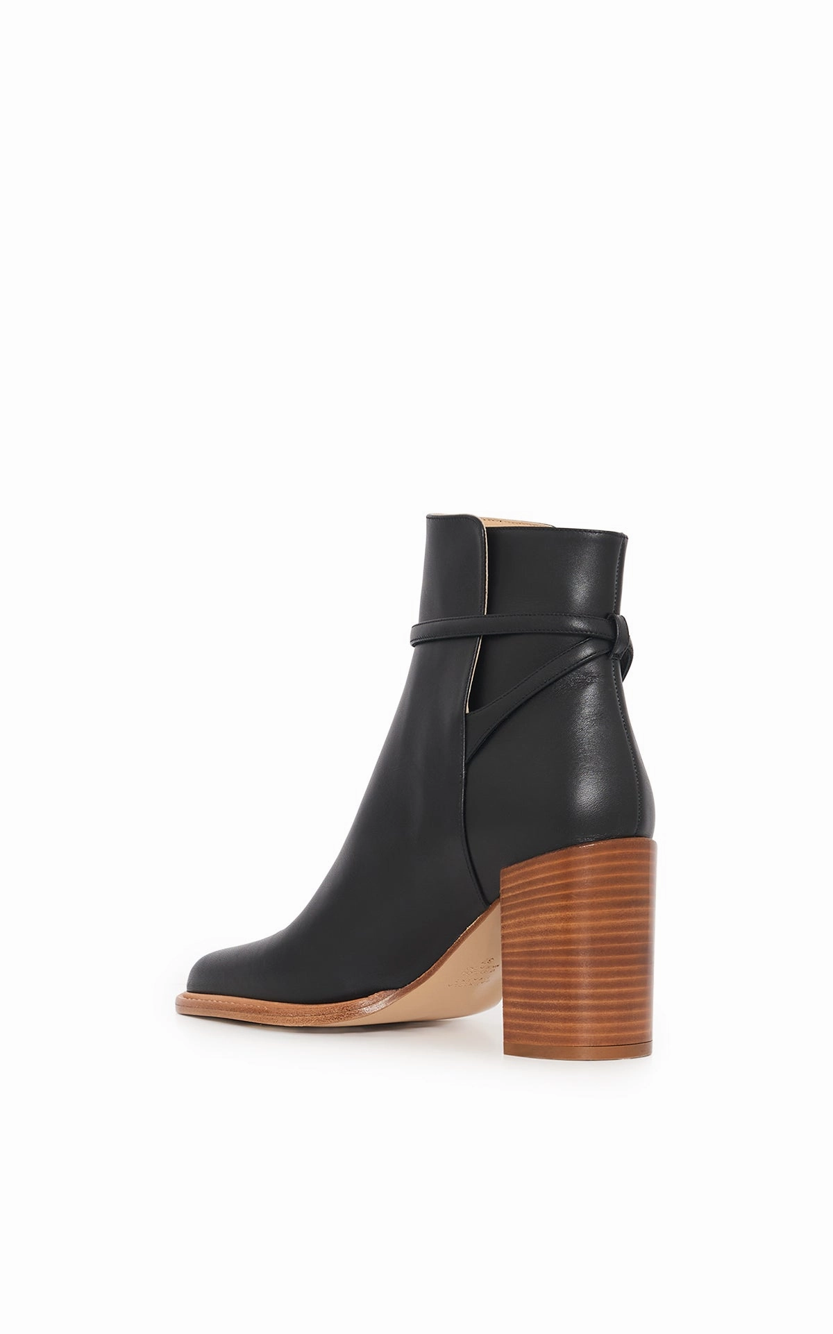Comfort Lining Rainy Days Nina Clasp Ankle Boot in Black Leather