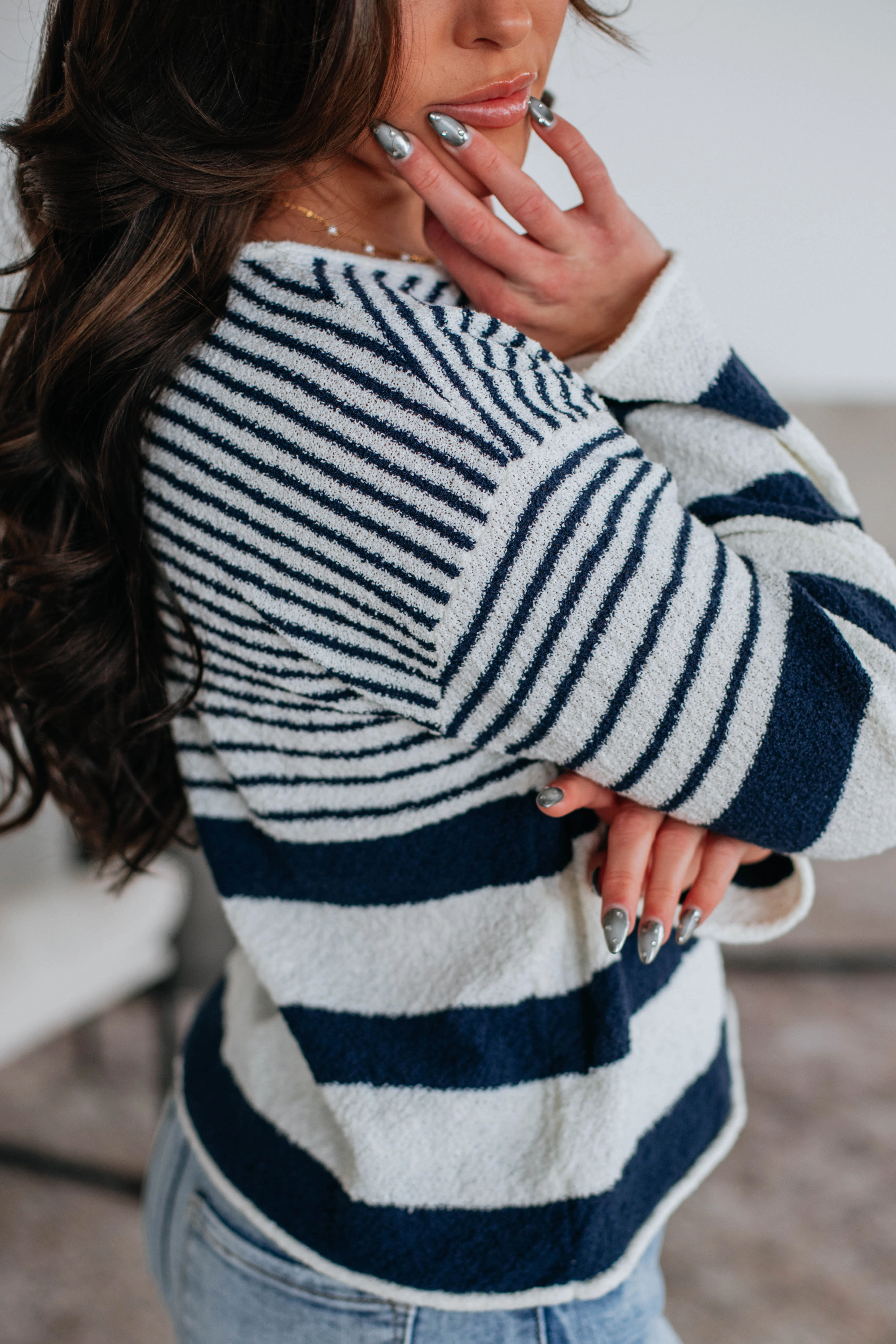 Jenner Striped Sweater crew neck