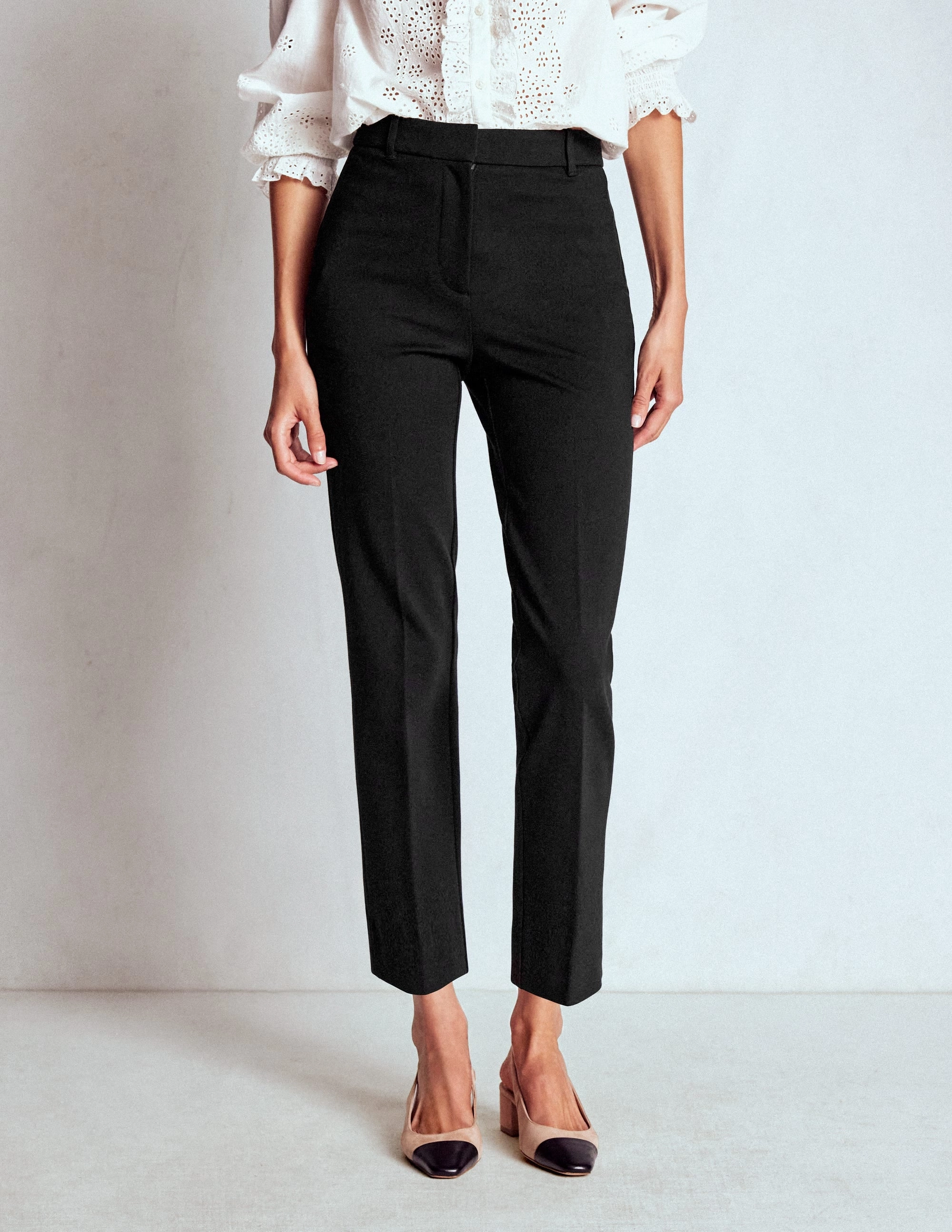 Easy Access Highgate Ponte Trousers-Black