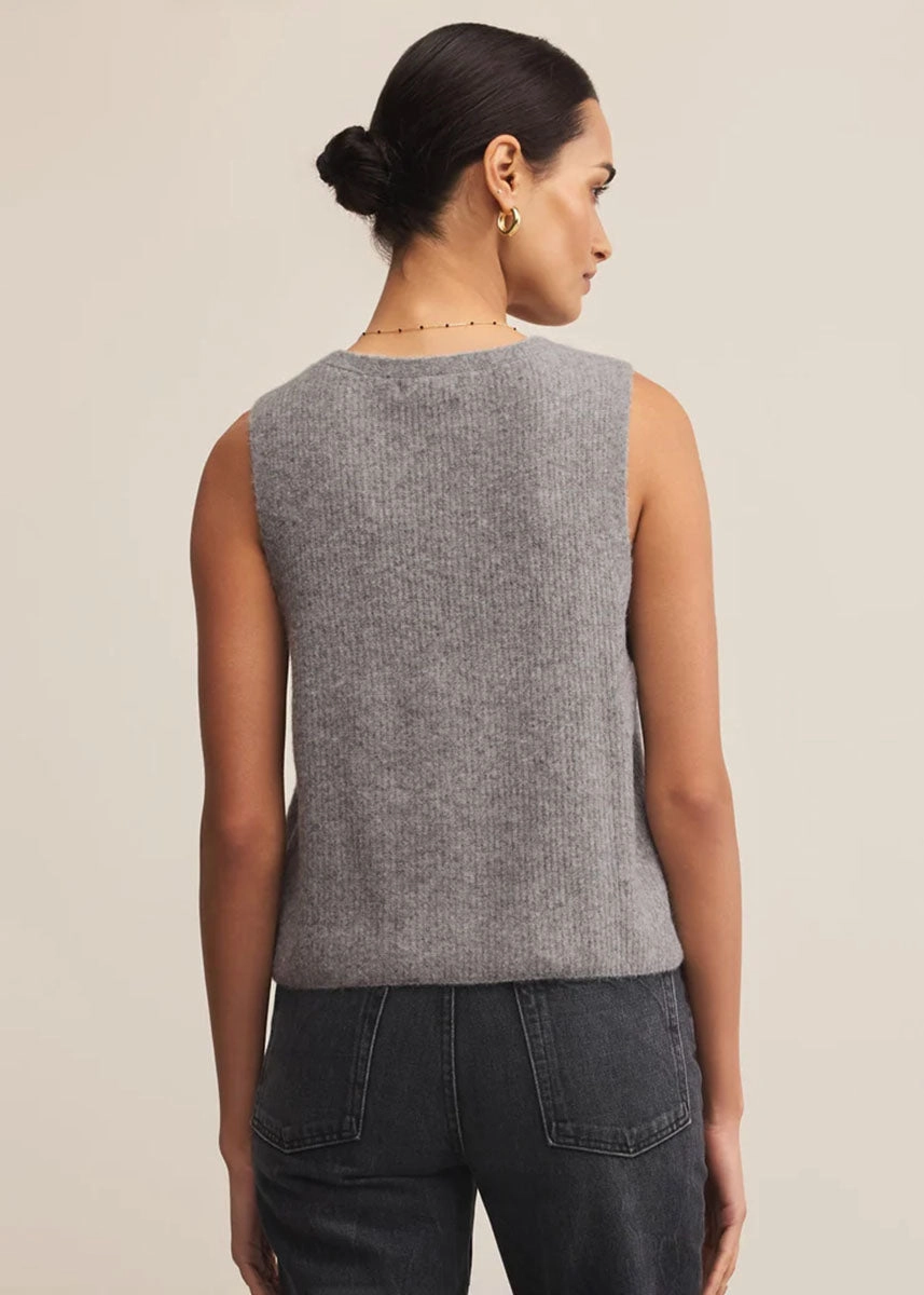 Flexible Fabric Bryce Sweater Vest - Medium Heather Grey
