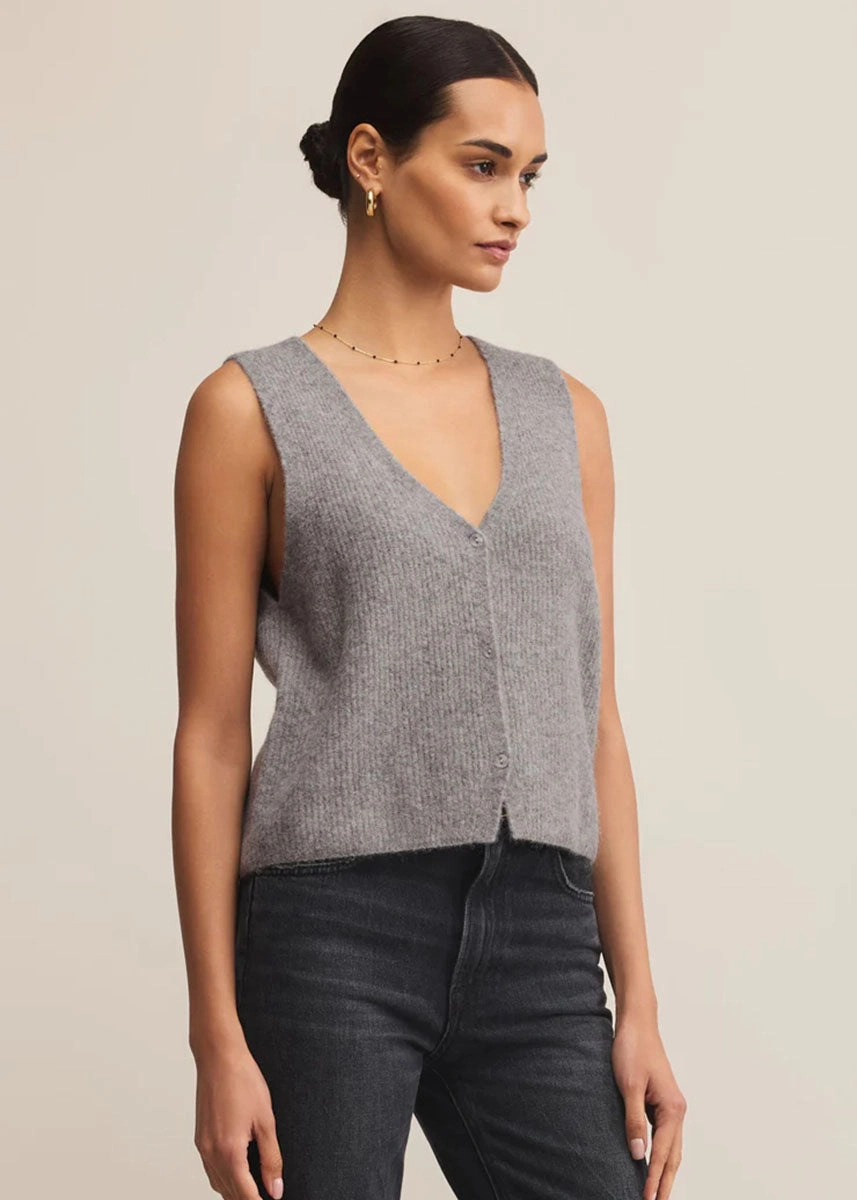 Layered Style Wear Quick Layer Bryce Sweater Vest - Medium Heather Grey