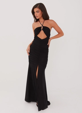 Sleek Tailoring Brynne Maxi Dress - Black