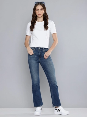 Casual Classic Women's 725 Blue Flared Fit High Rise Jeans